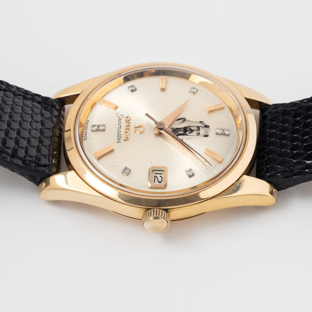 Omega Seamaster Dresswatch in 18k Rose Gold Diamond Markers for Sheikh Bin Salman of Bahrein ref. 166010 62