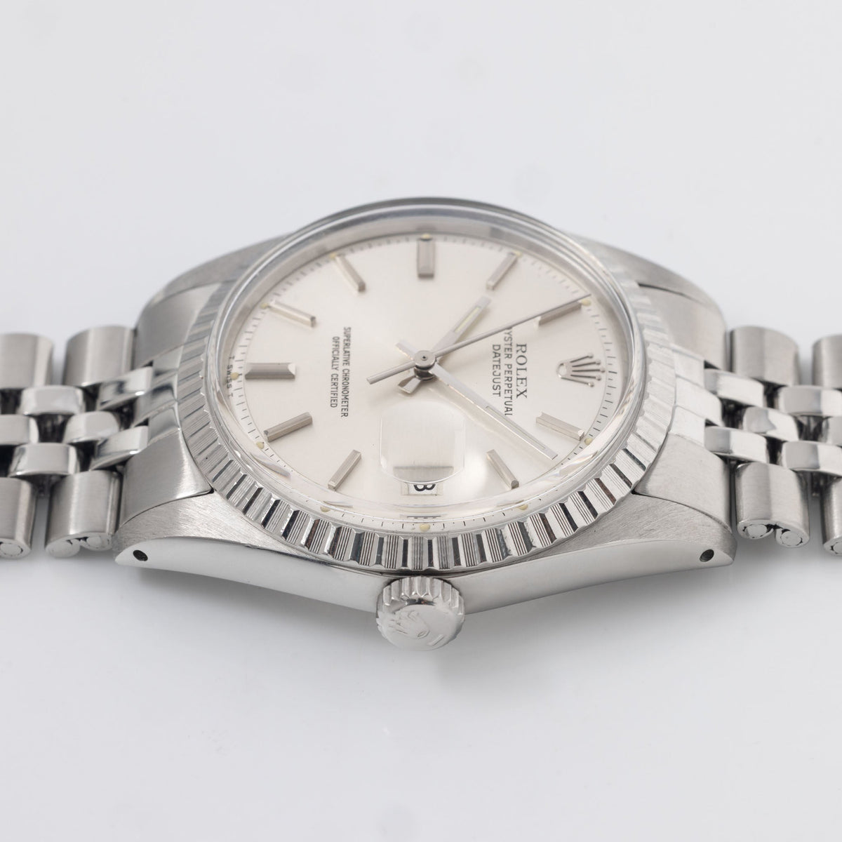 Rolex Datejust Ref. 1603 - Silver Soleil Dial, Box & Original Papers