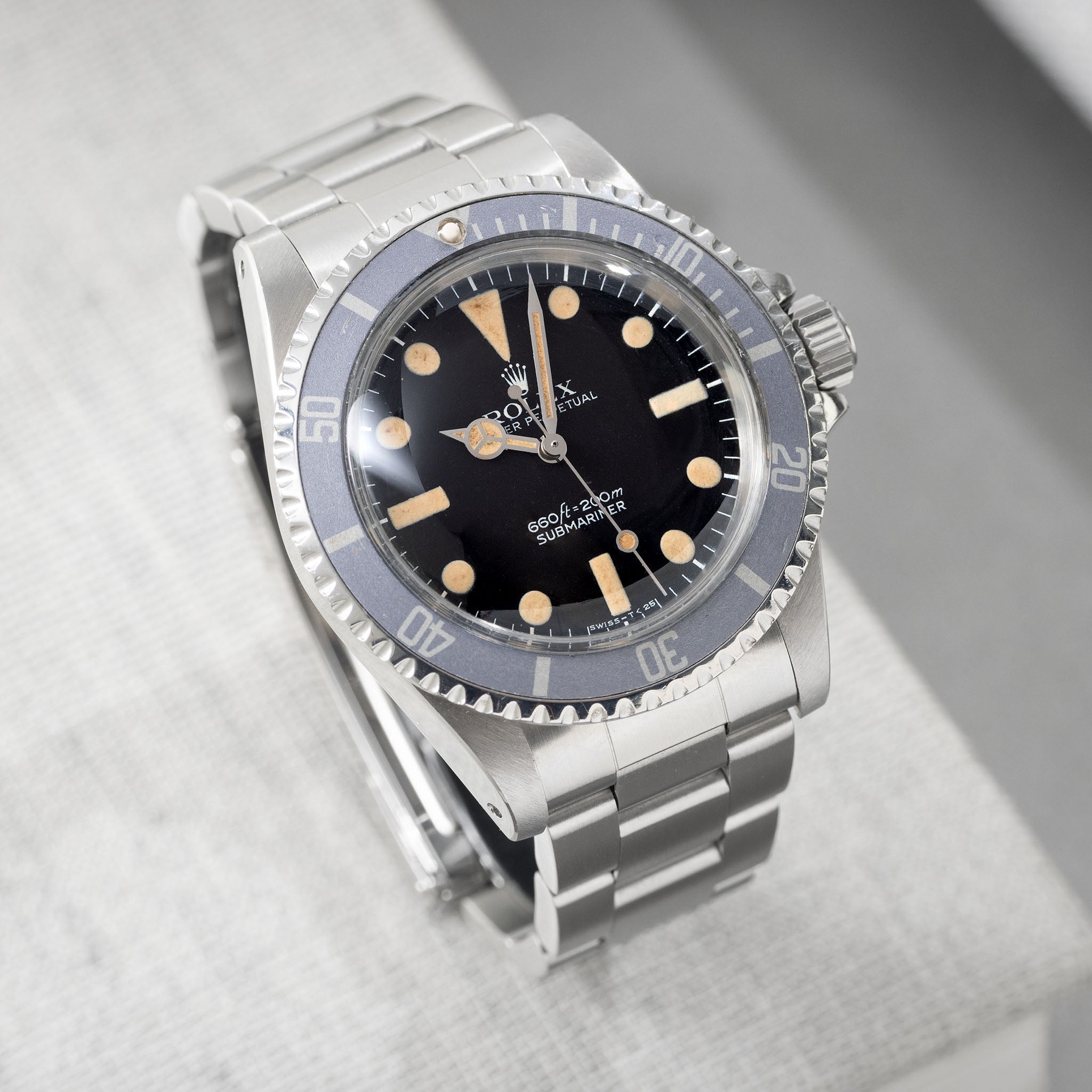 Rolex Submariner 5513  maxi mk1 dial Vivid patina Ghost inlay Bulangandsons signature watch