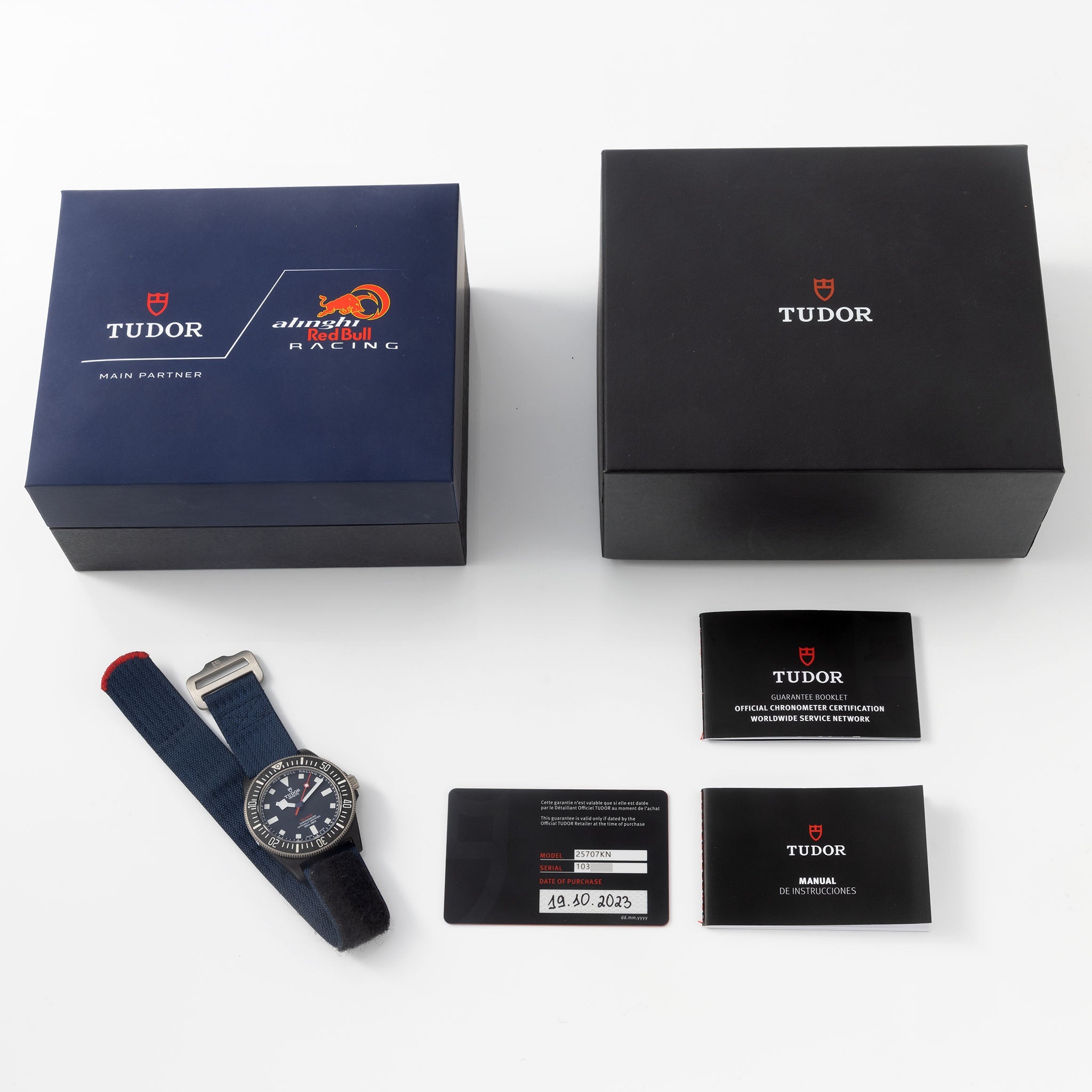 Tudor Pelagos FXD Alinghi Red Bull Box and Paper Set Ref 25707KN