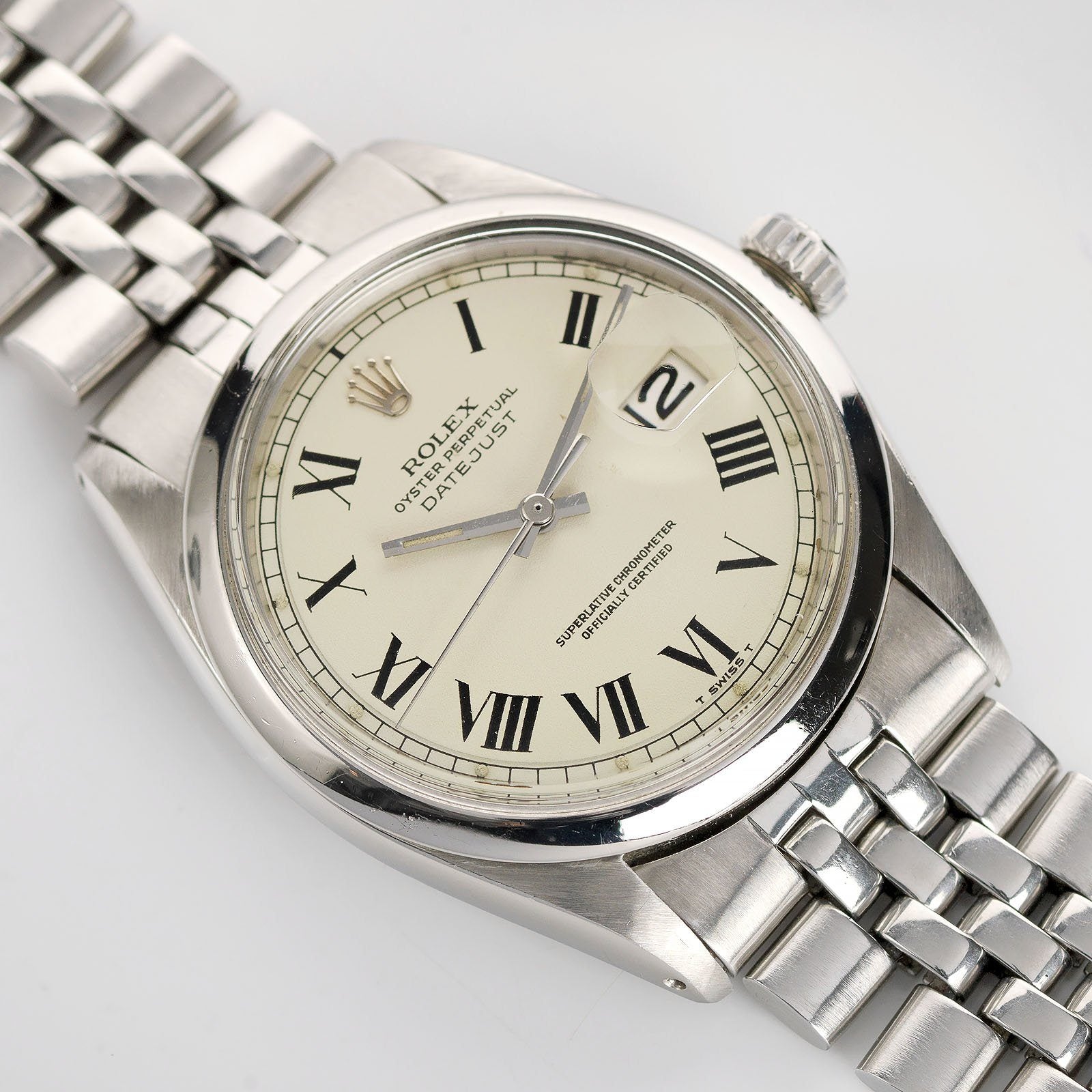 Rolex Datejust Reference 1600 Cream Buckley Dial