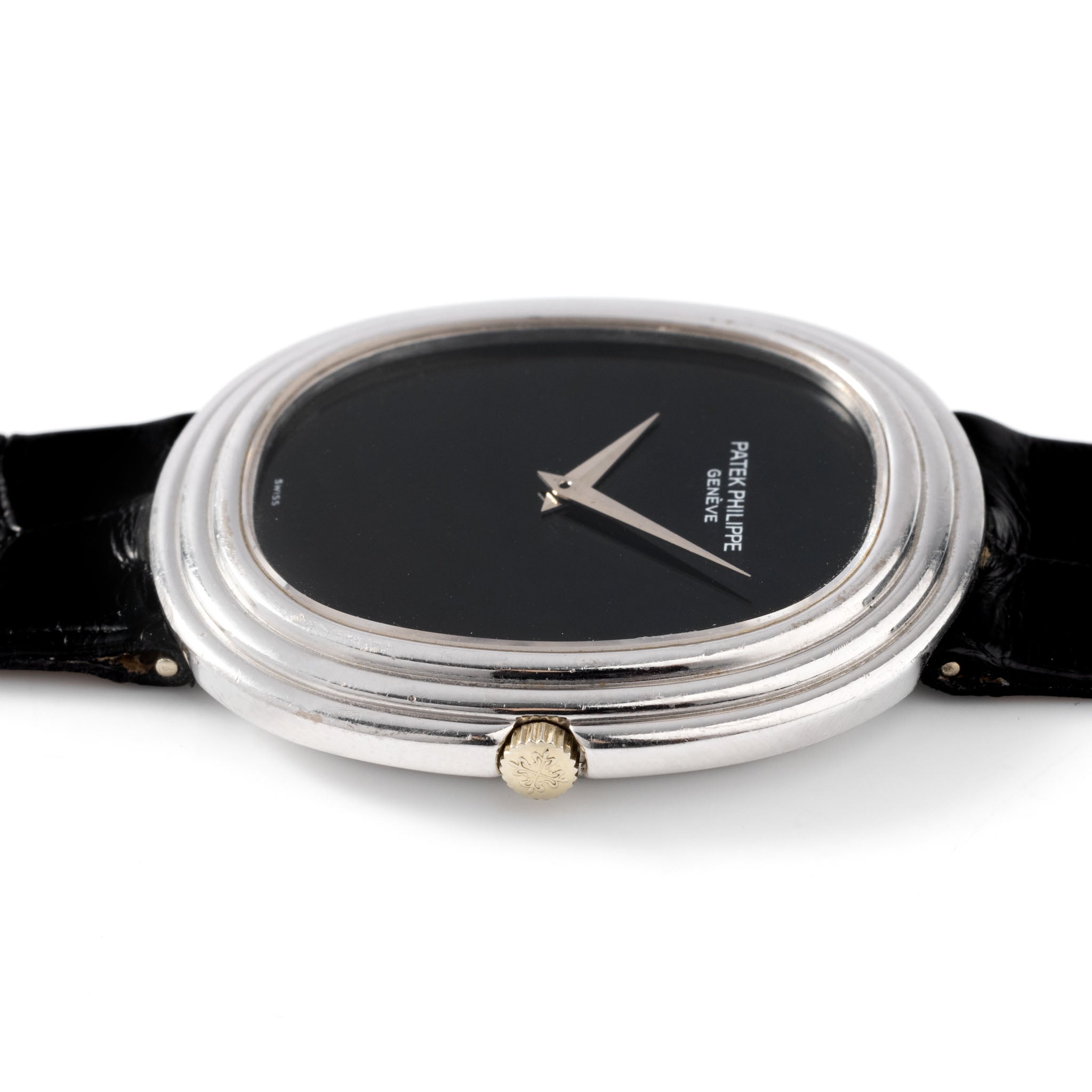 Patek Philippe Ellipse 3634 White Gold Step Case with Onyx Dial