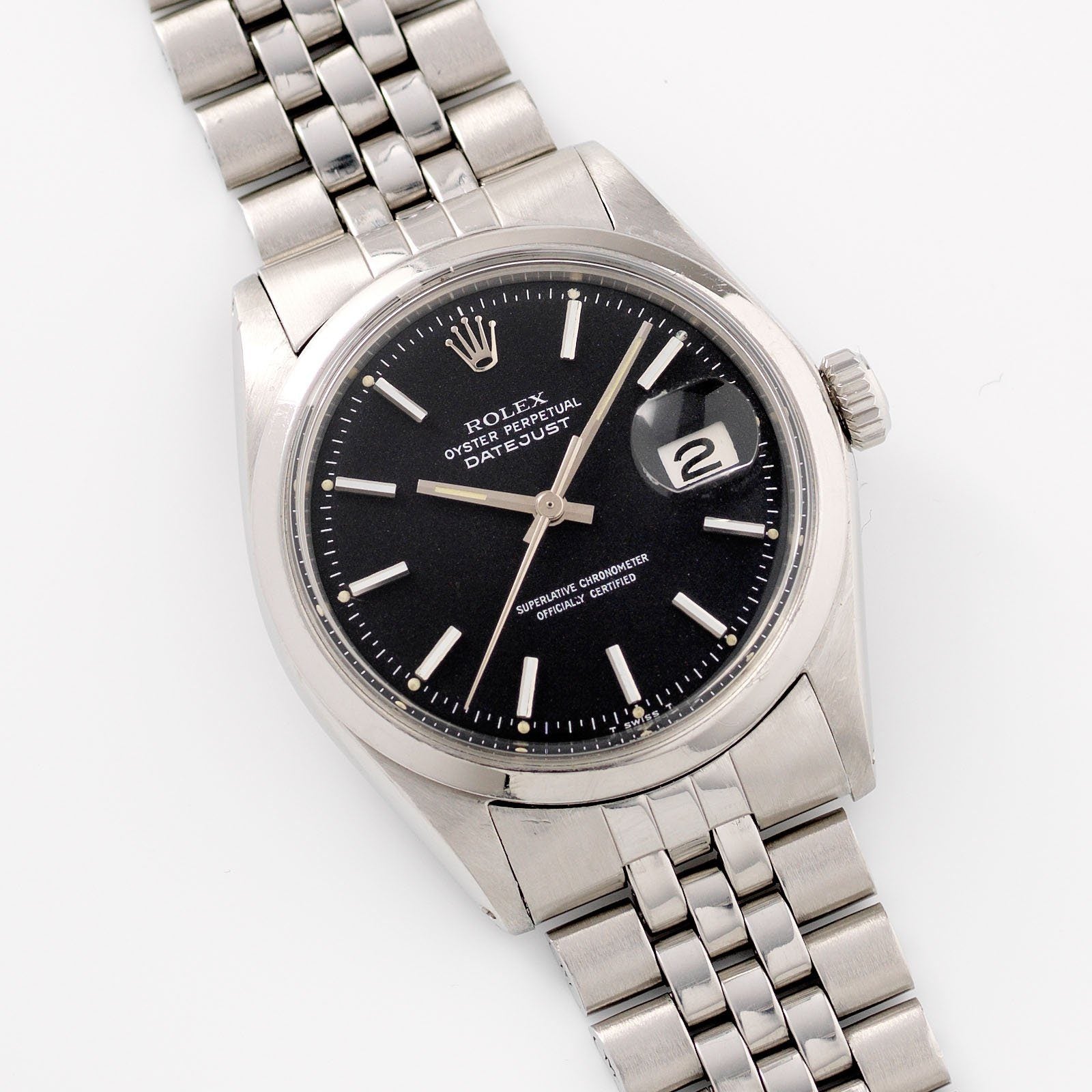 Rolex Datejust Black Marble Dial ref 1600