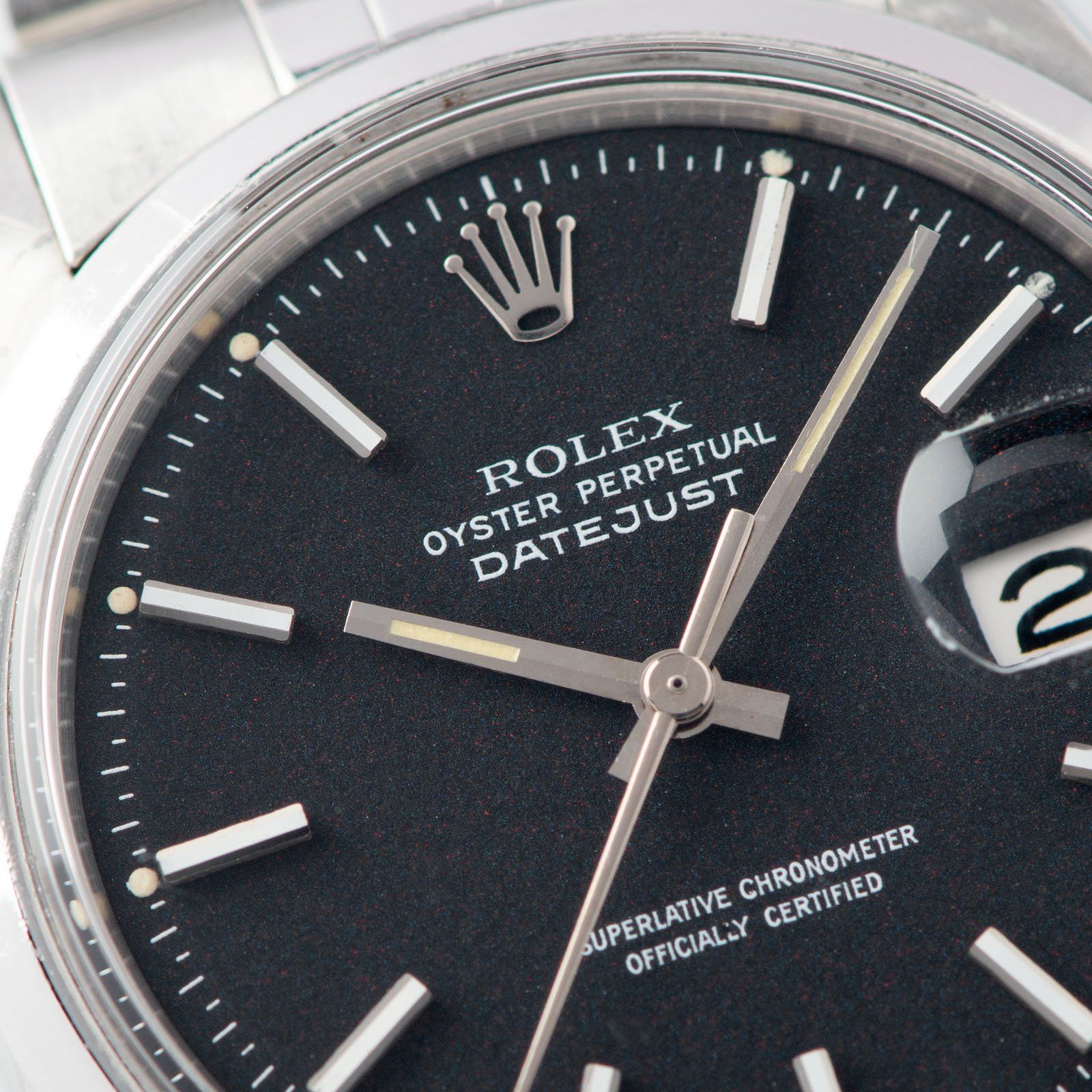 Rolex Datejust Black Marble Dial ref 1600