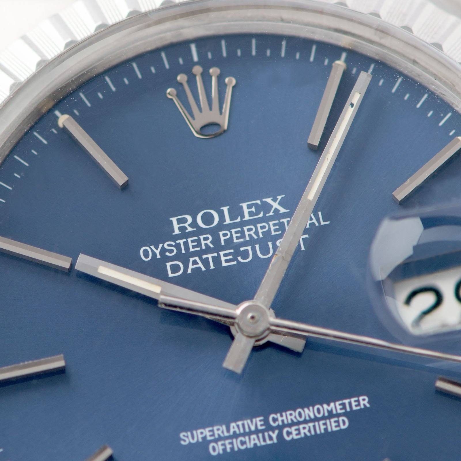 Rolex Datejust Blue Dial Reference 16030