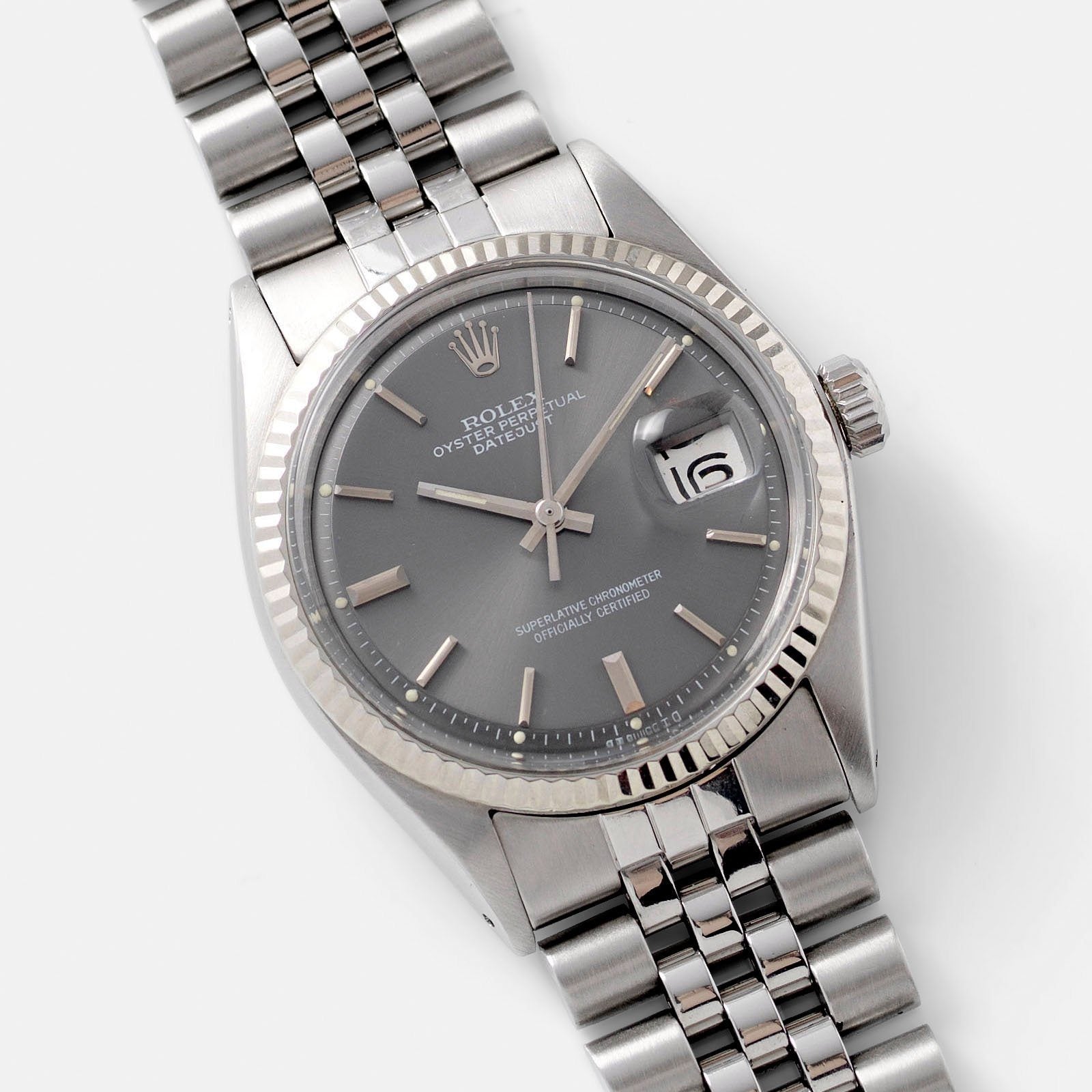 Rolex Datejust Grey Sigma Dial 1601 with papers