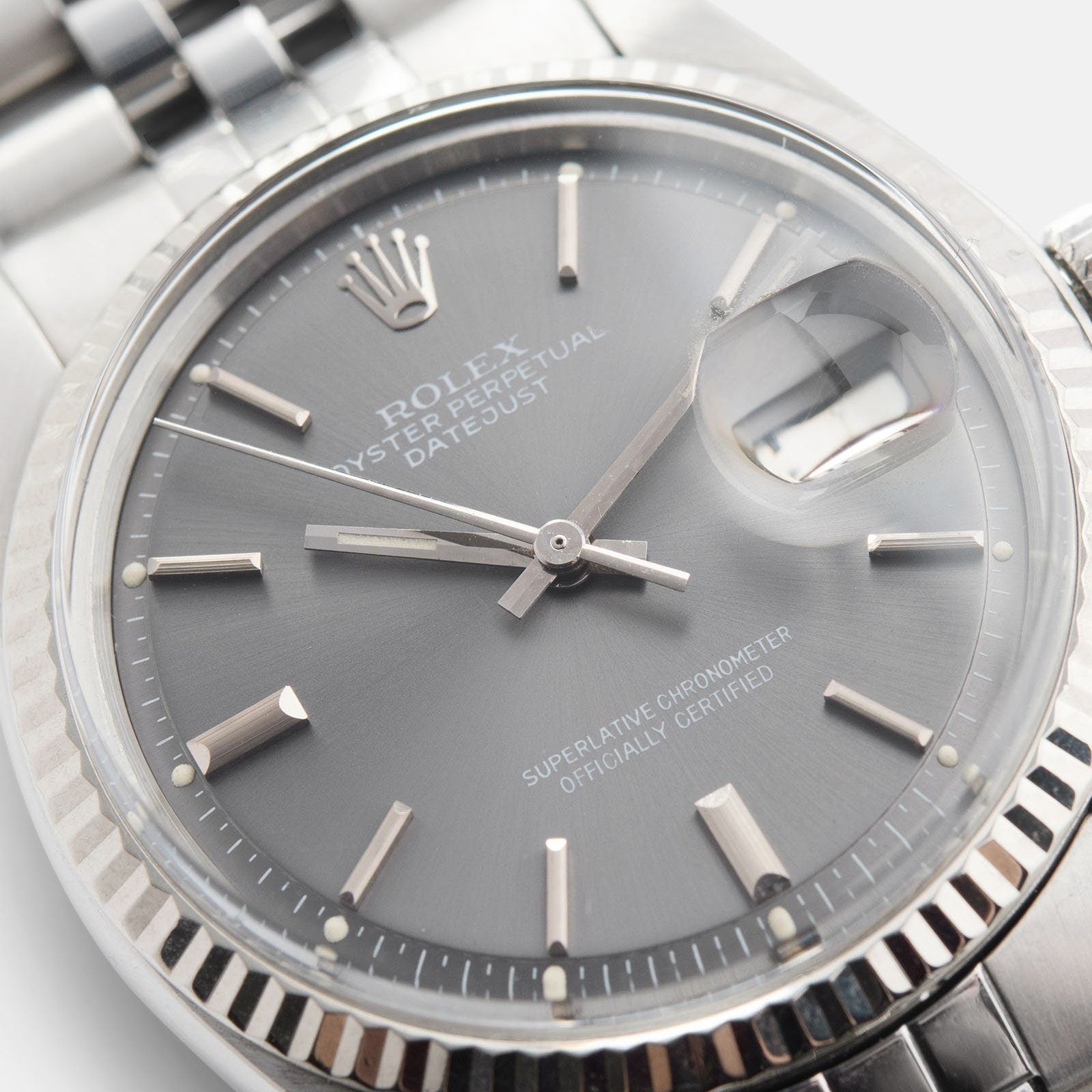 Rolex Datejust Grey Sigma Dial 1601 with papers