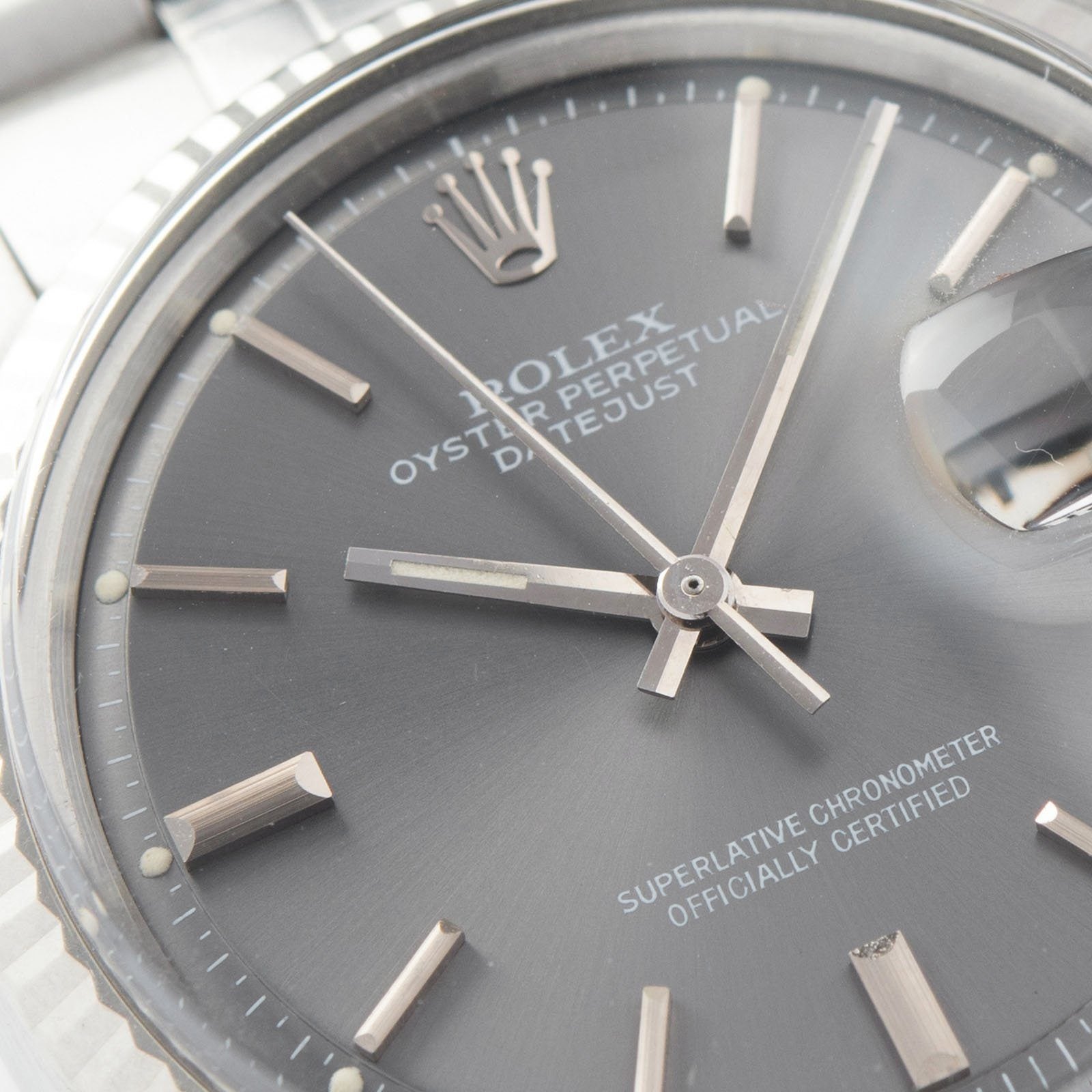 Rolex Datejust Grey Sigma Dial 1601 with papers