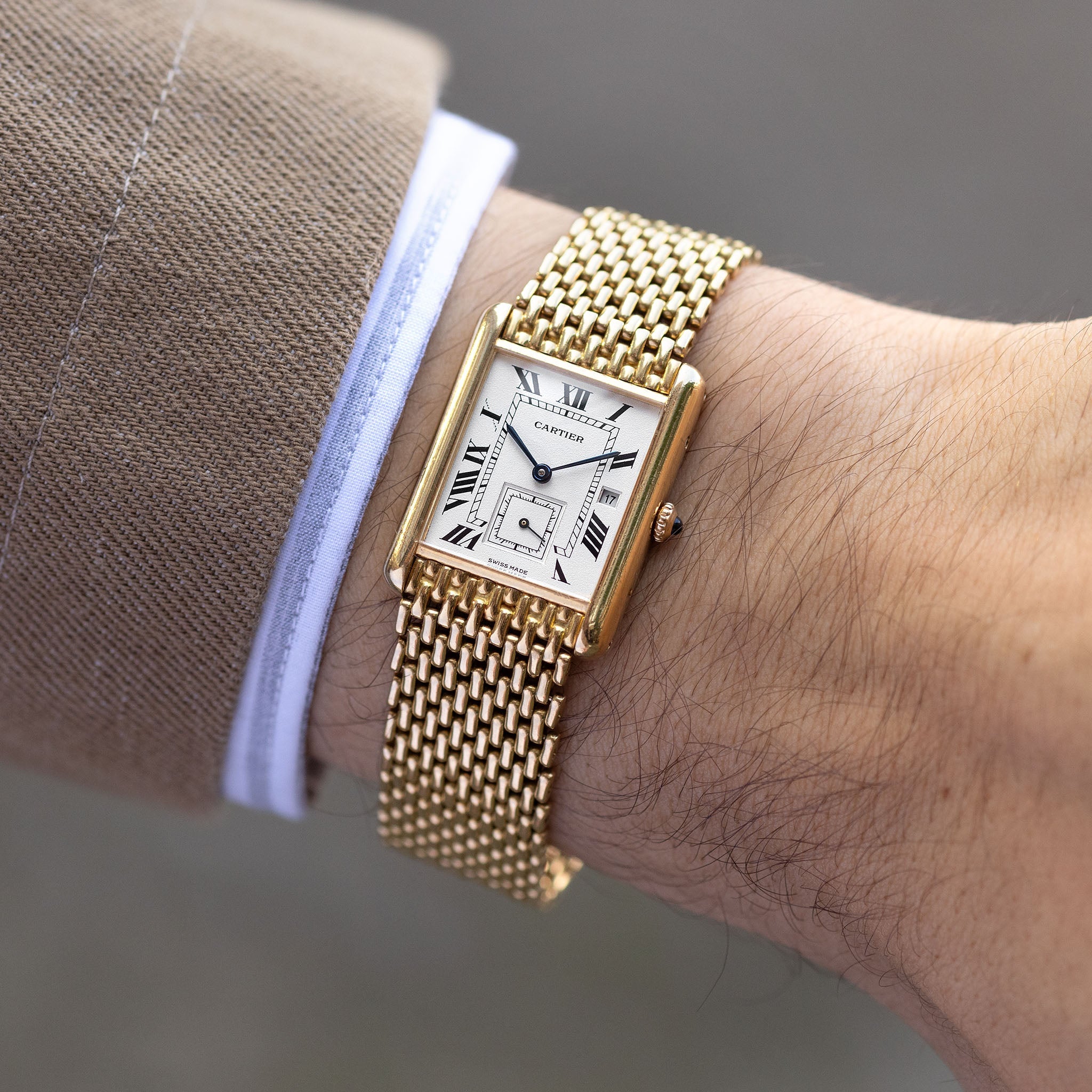 Cartier Tank Louis 18kt Gold with gold Bracelet