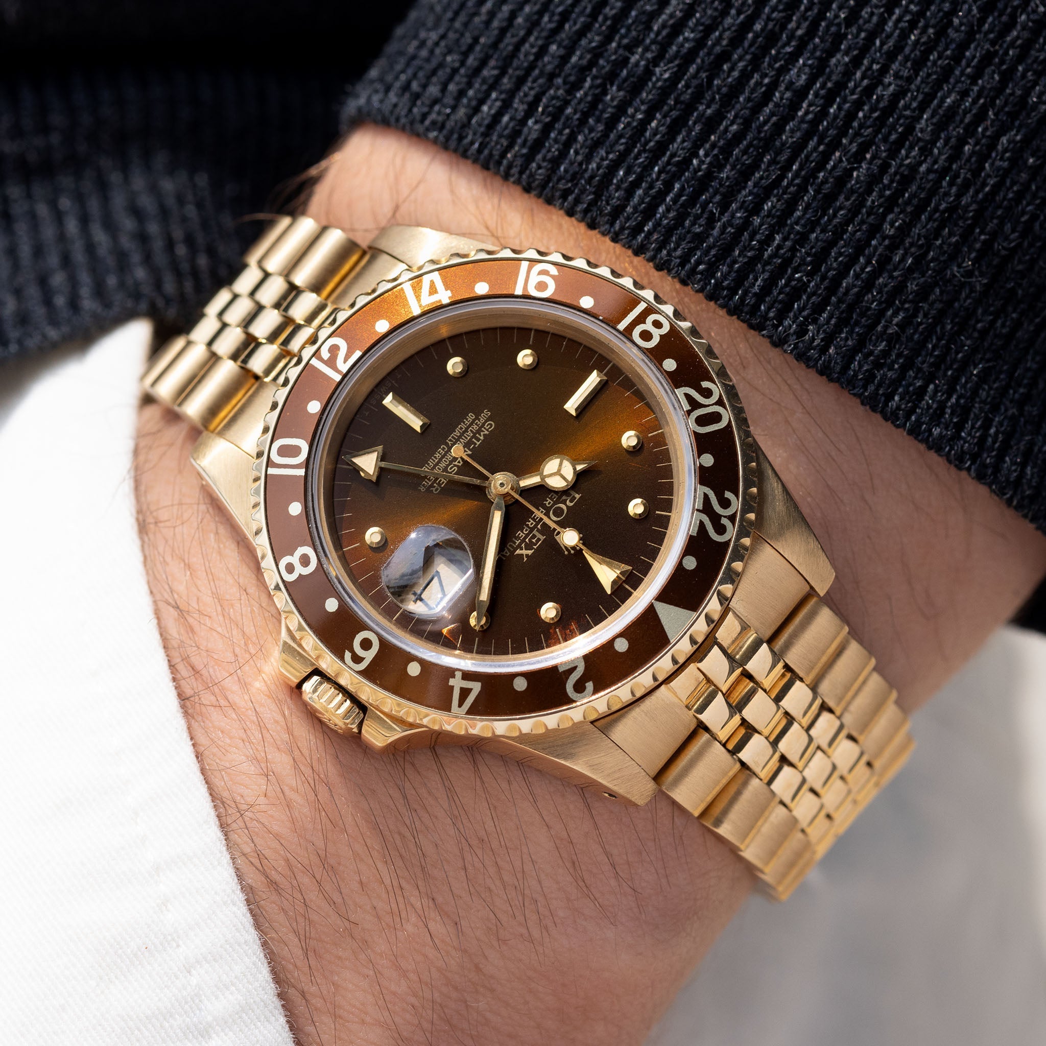 Rolex GMT-Master Brown Nipple Dial Ref 16758 with Papers