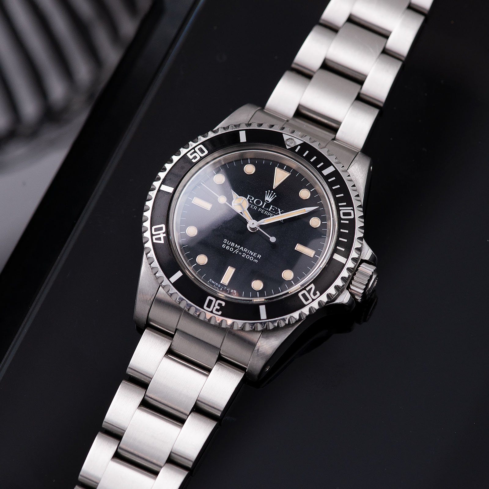 Rolex Submariner 5513 with White Gold Hour Markers