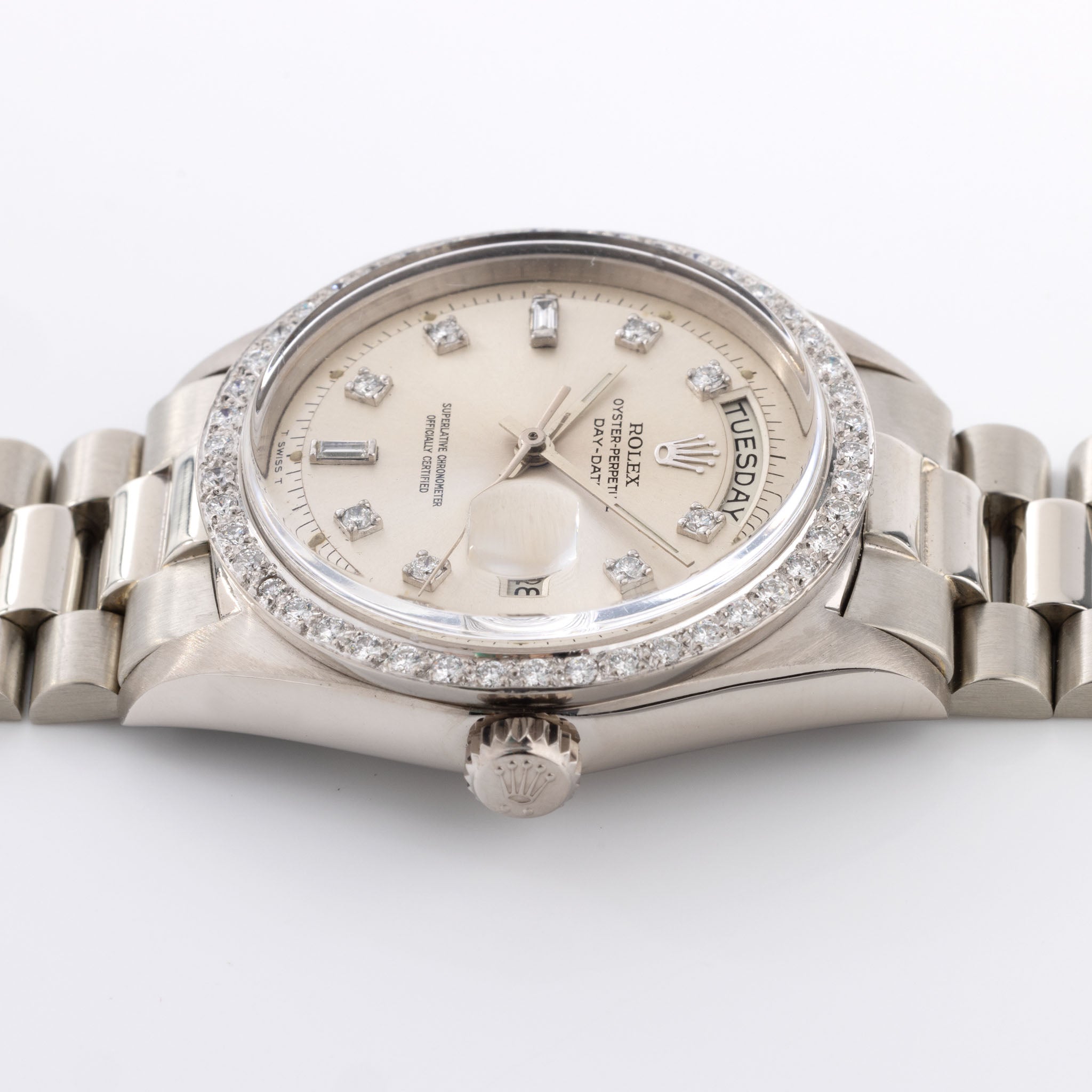 Rolex Day-Date White Gold Diamond Set Dial ref 1803