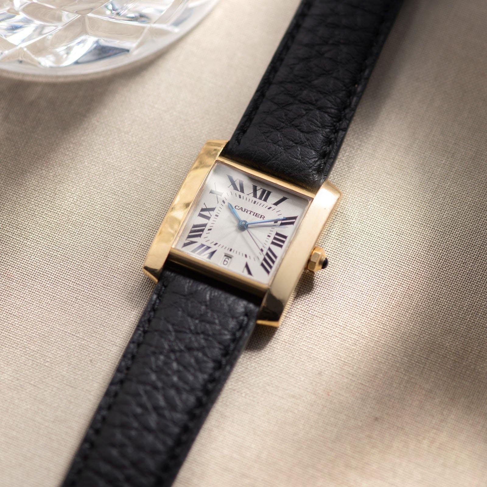 Cartier Tank Francaise Gold Ref 1840