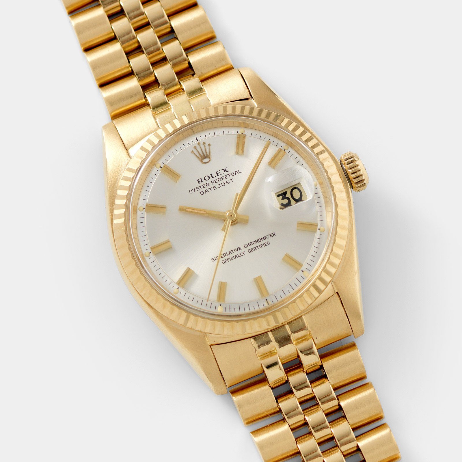 Rolex Datejust Yellow Gold 1601 Silver Dial