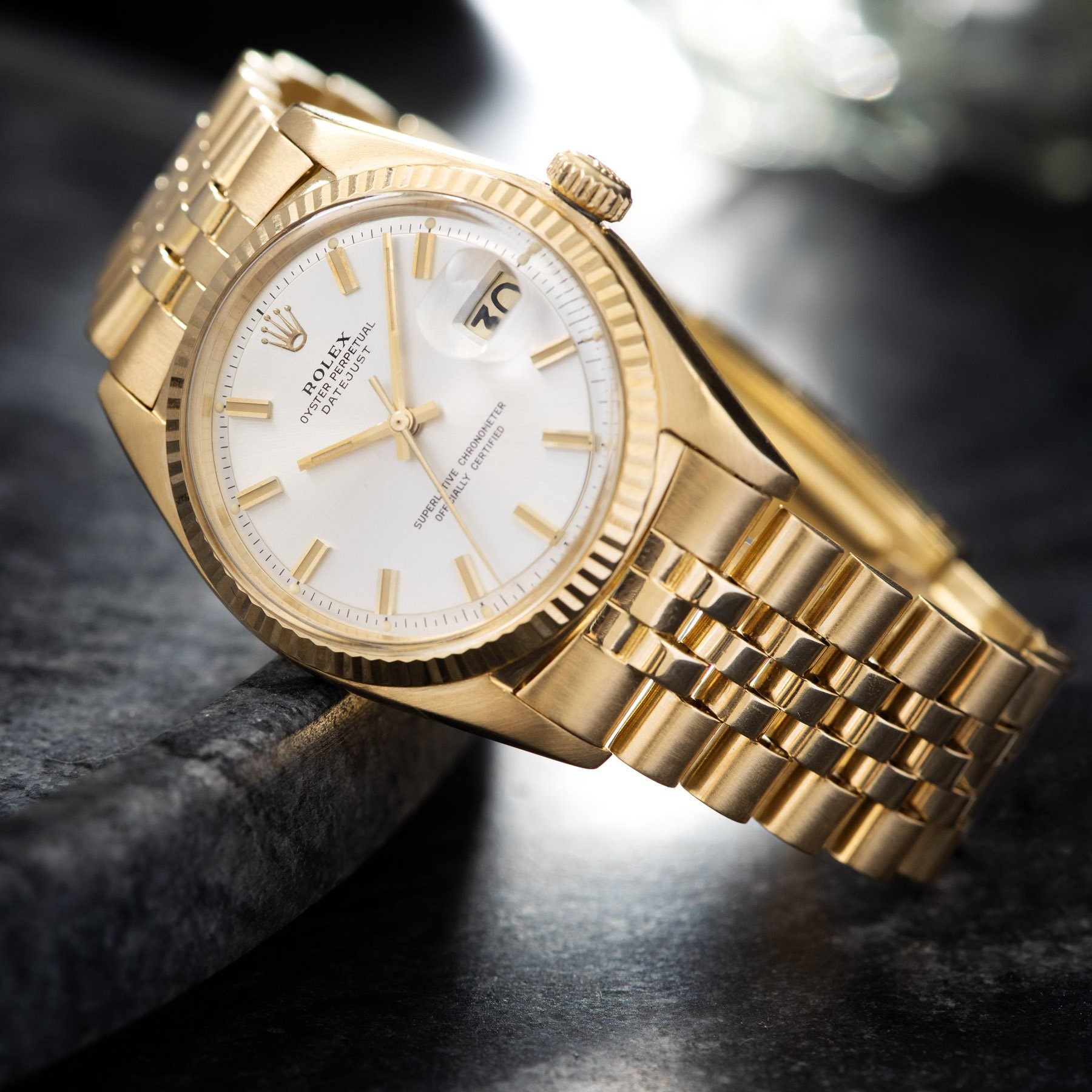 Rolex Datejust Yellow Gold 1601 Silver Dial