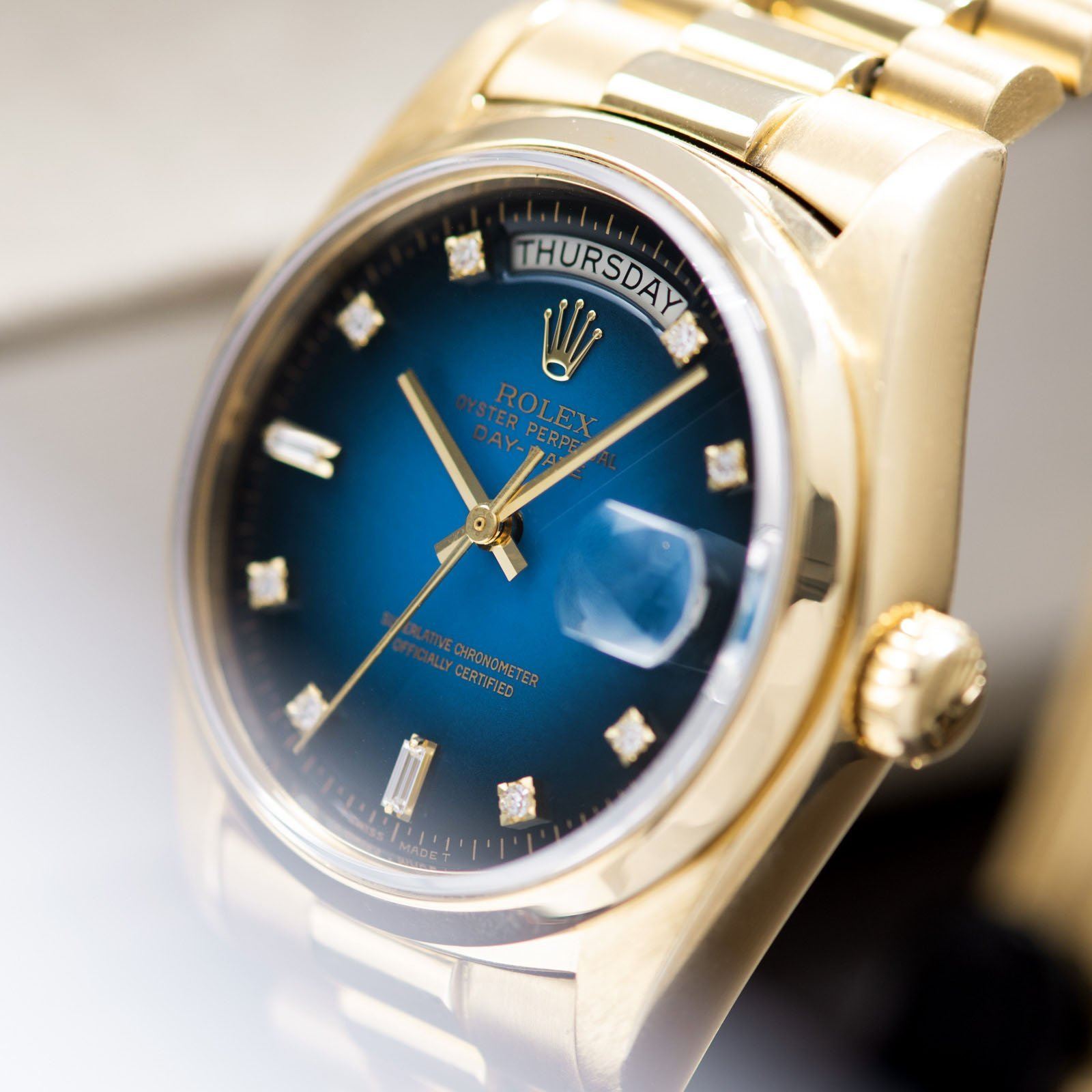 Rolex Day-Date Blue Dégradé Dial 18028