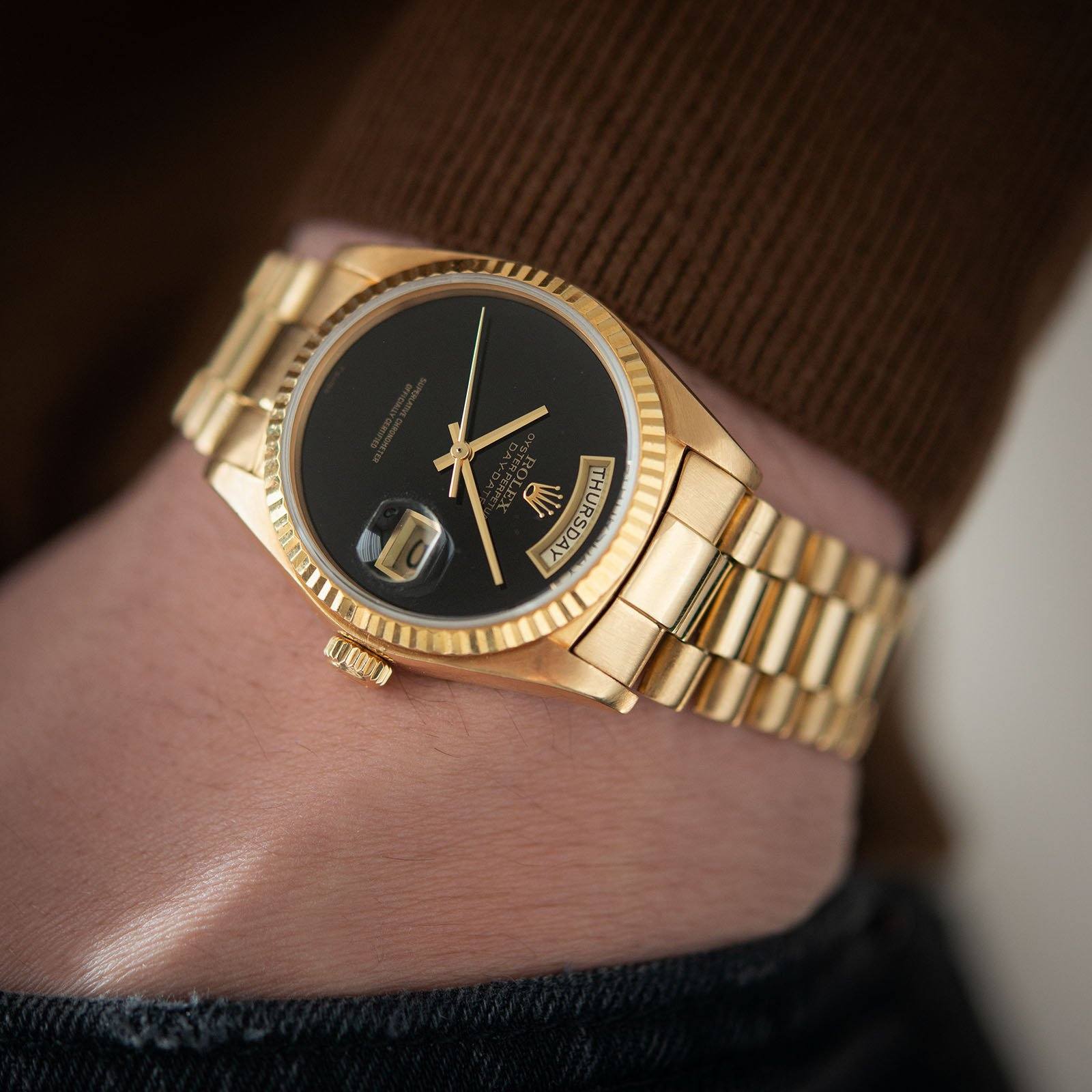 Rolex Day-Date Onyx Dial 18038