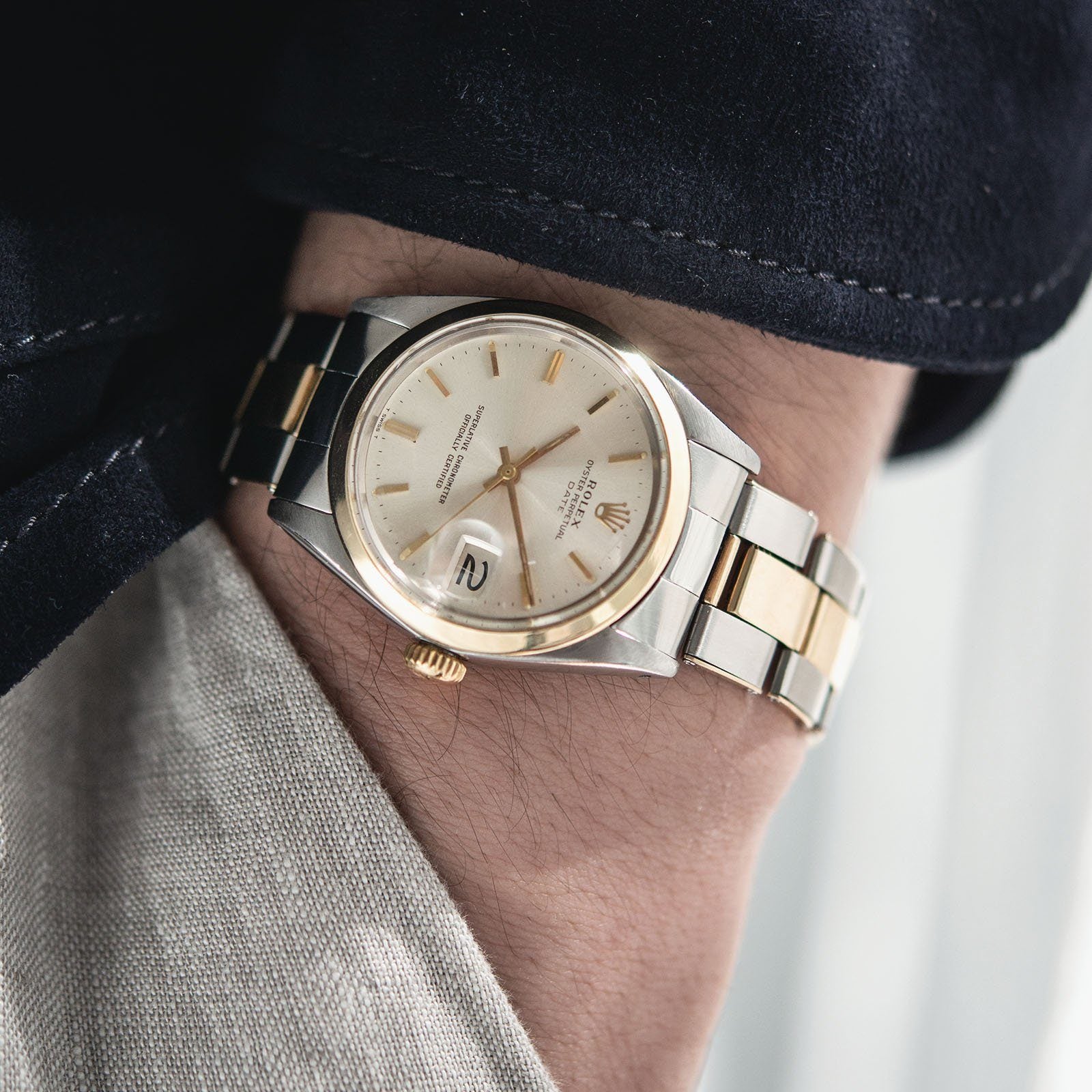 Rolex Oyster Perpetual Date Two-Tone Ref 1500