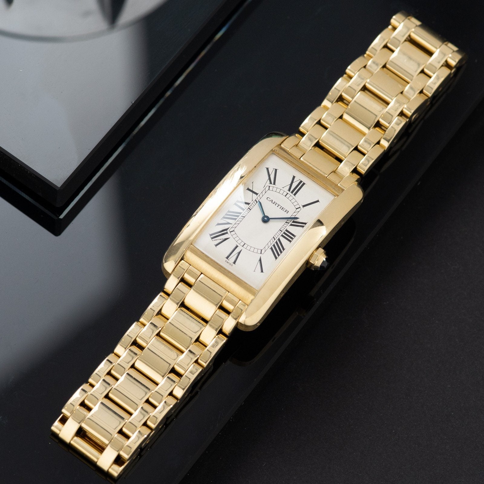 Cartier Jumbo Tank Americaine Manual Wind ref 1735/1