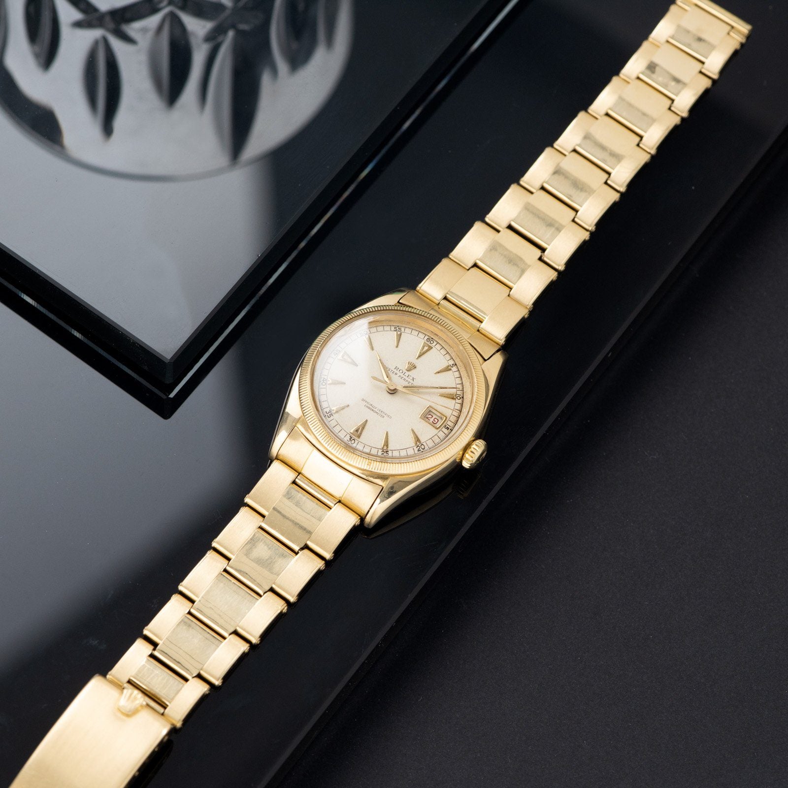 Rolex Ovettone Datejust Yellow Gold Reference 6155