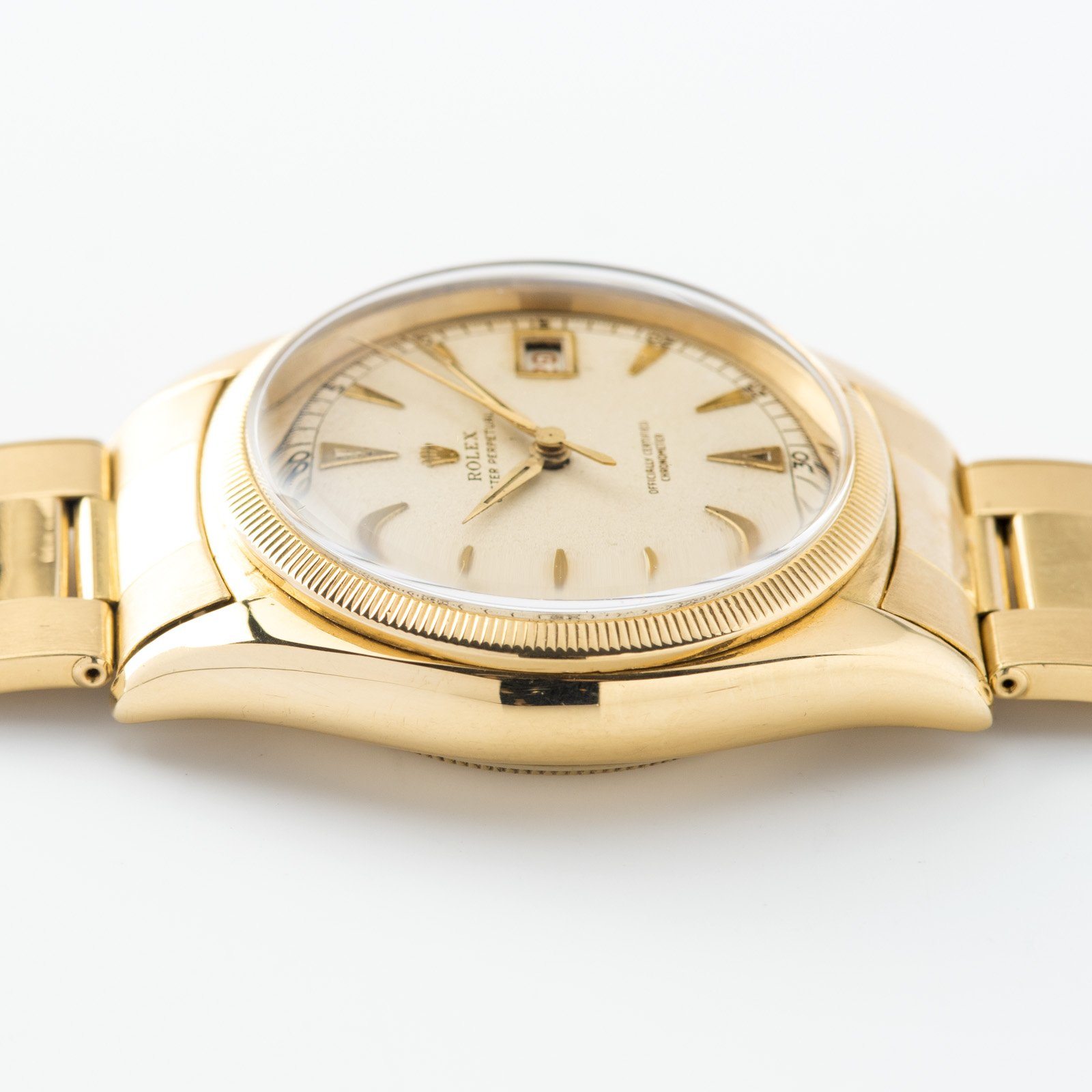 Rolex Ovettone Datejust Yellow Gold Reference 6155