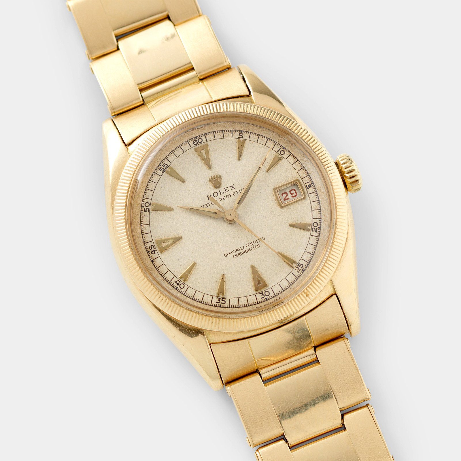 Rolex Ovettone Datejust Yellow Gold Reference 6155