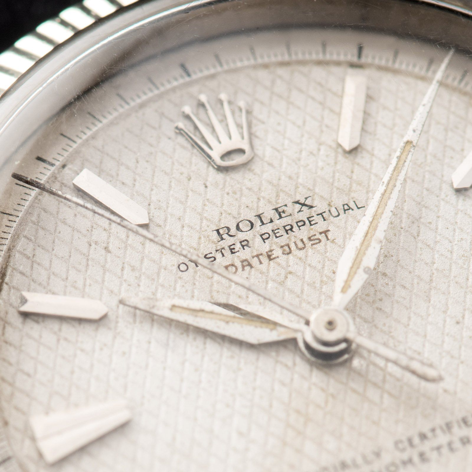 Rolex Datejust Ovettone White Honeycomb Dial 6305