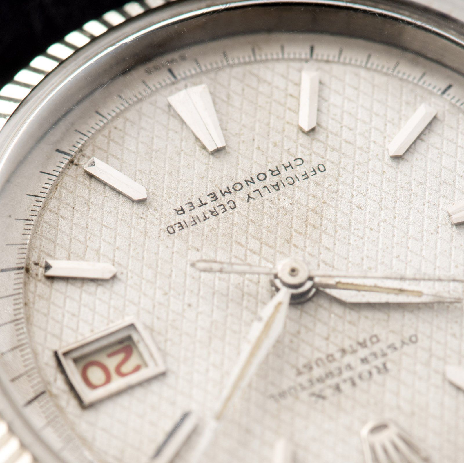 Rolex Datejust Ovettone White Honeycomb Dial 6305