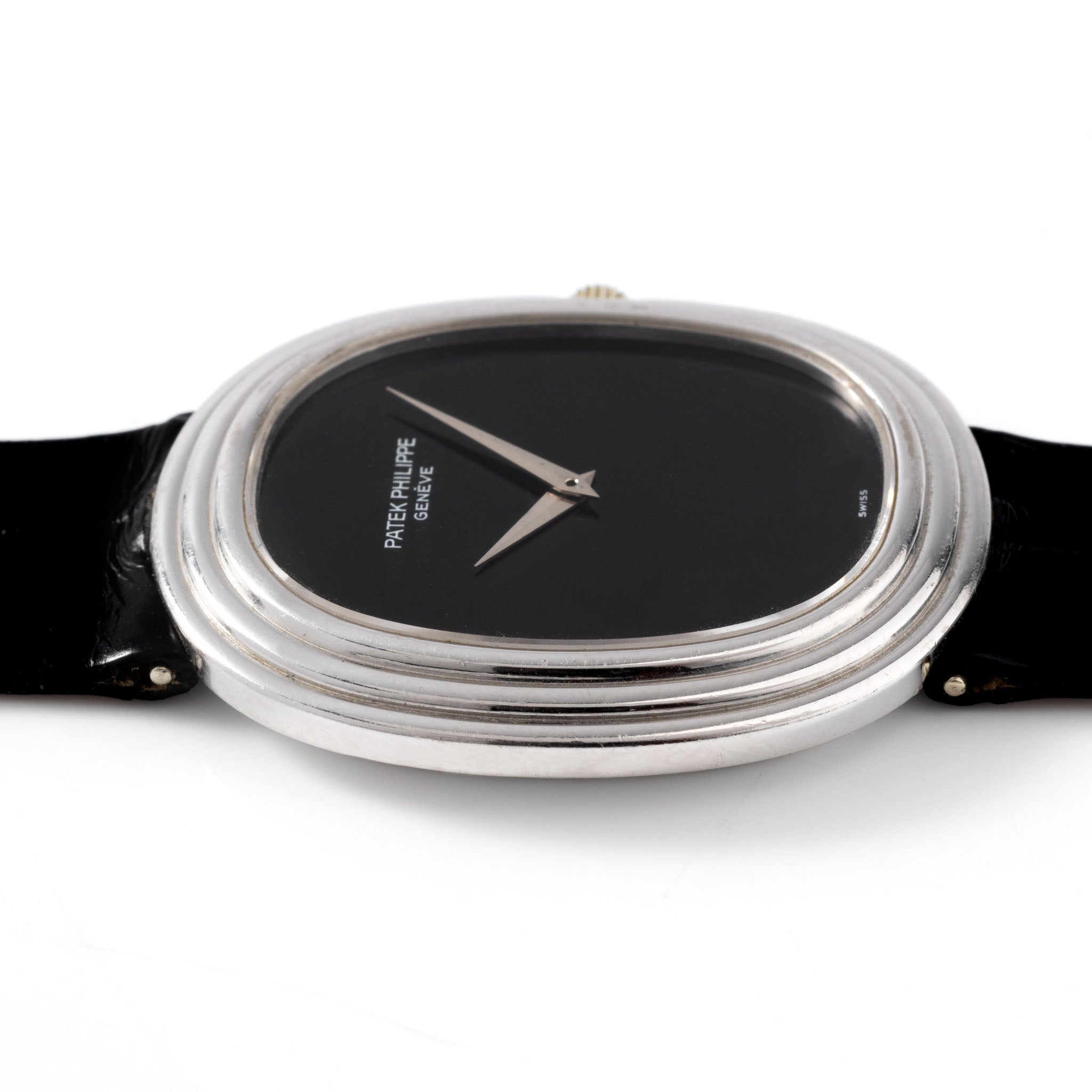 Patek Philippe Ellipse 3634 White Gold Step Case with Onyx Dial