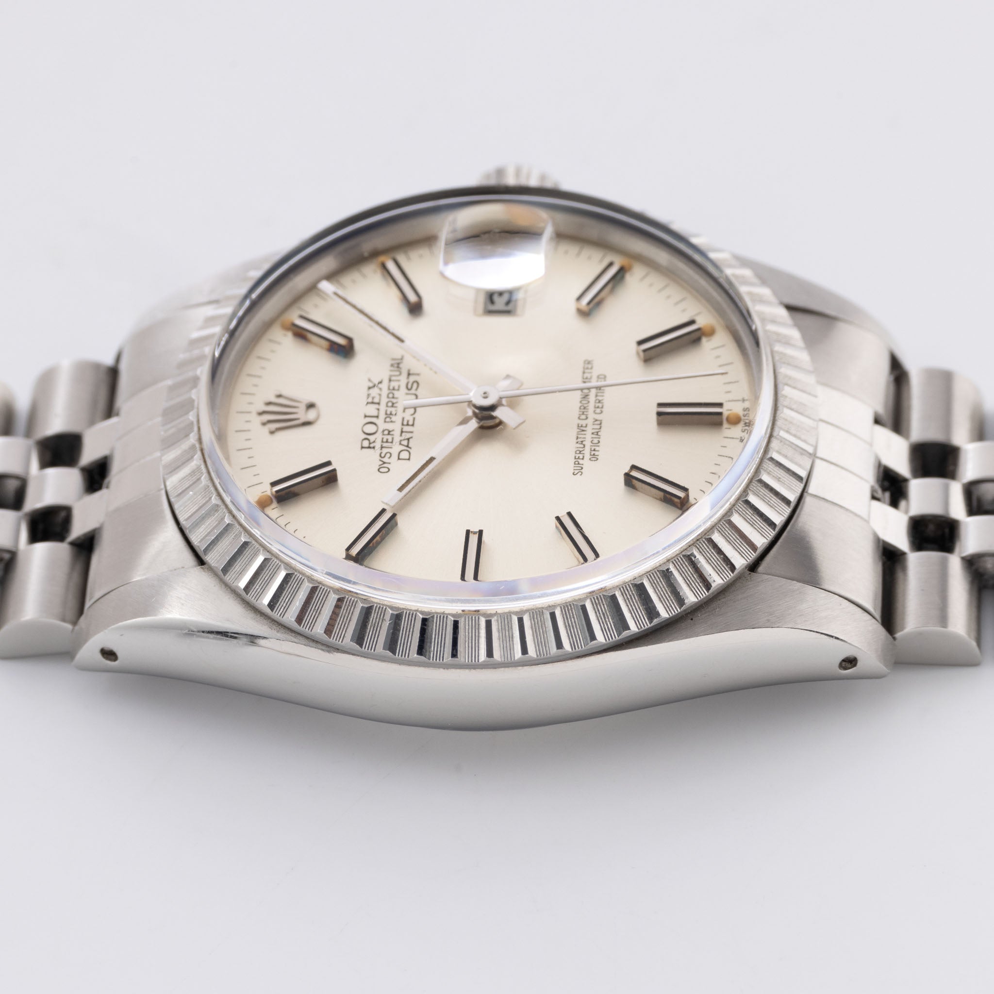 Rolex Datejust 16030 Patina Silver Dial with Rolex papers