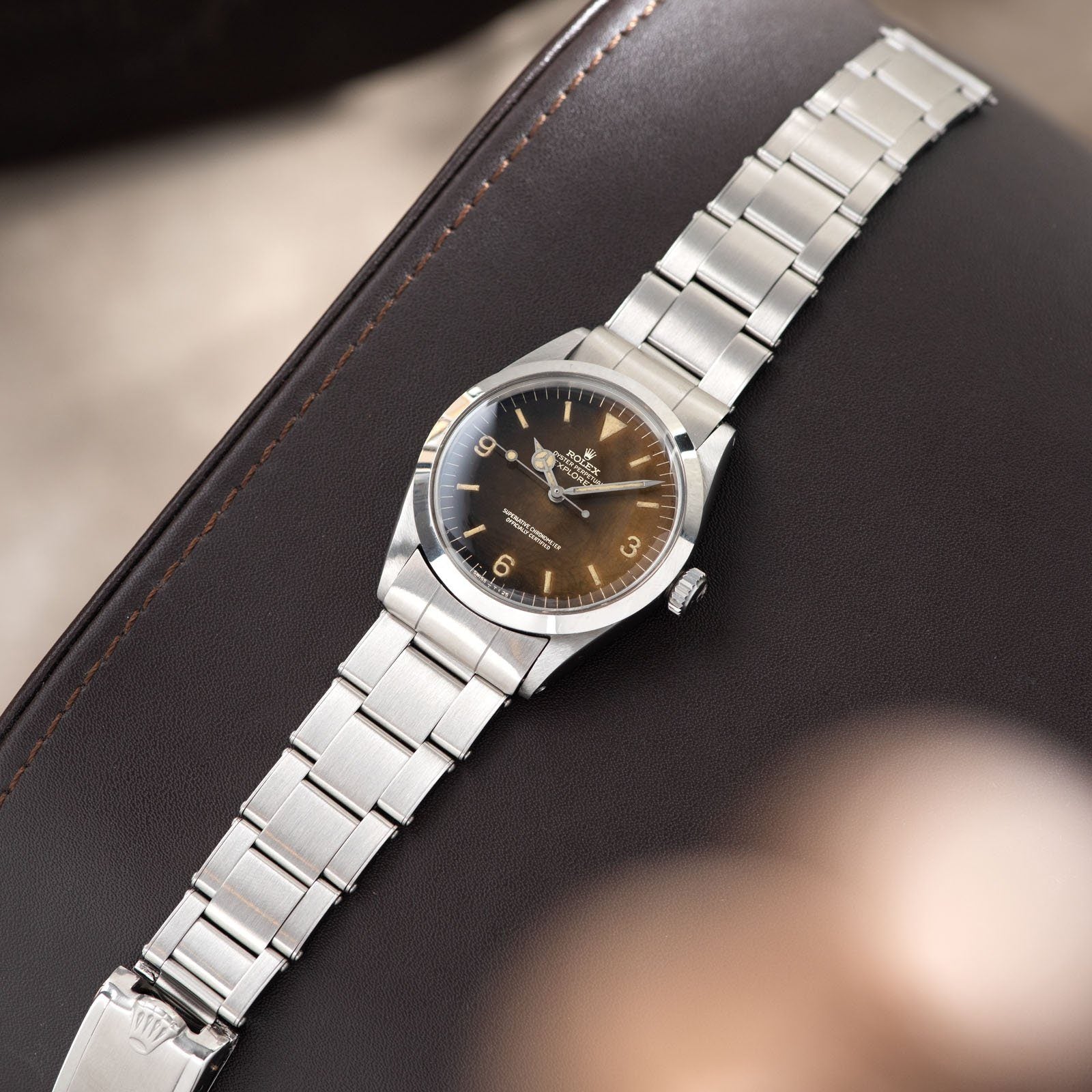 Rolex Explorer Gilt Tropical Dial Reference 1016