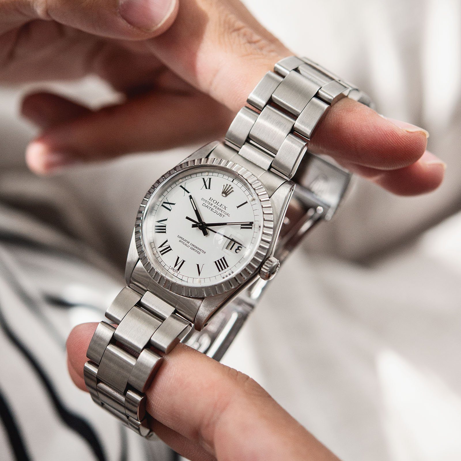 Rolex Datejust Reference 16030 White Buckley Dial