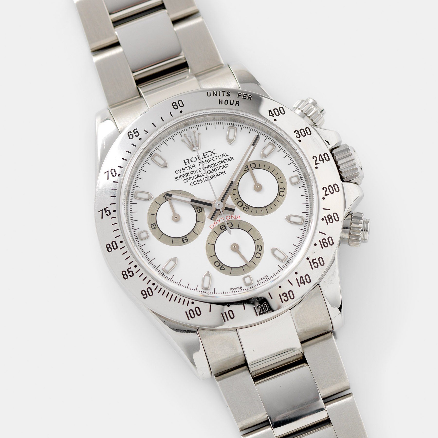 Rolex Daytona Steel 116520 White Dial with Guarantee Card