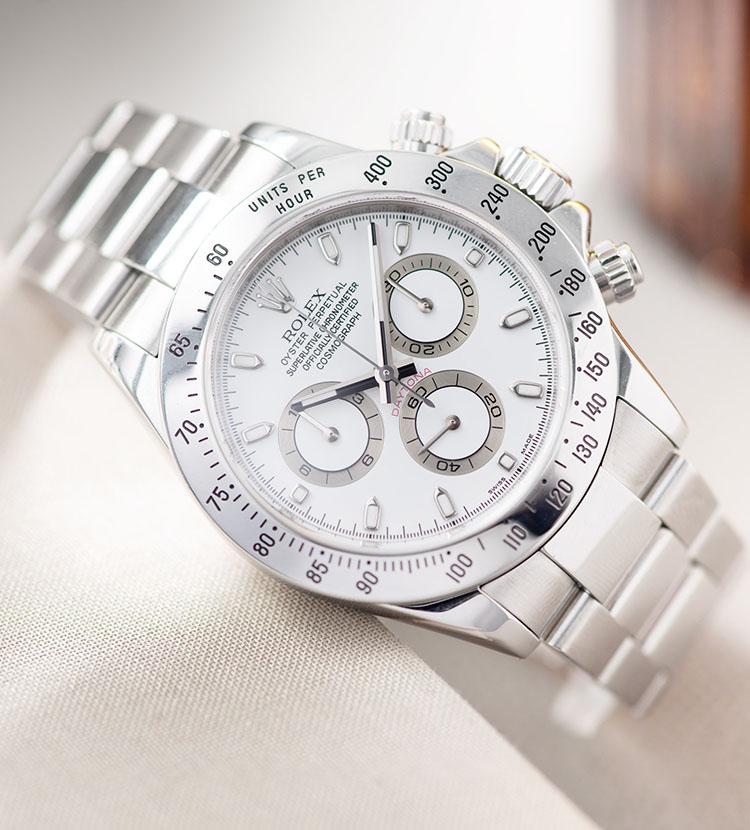 Rolex Daytona Steel 116520 White Dial with Guarantee Card