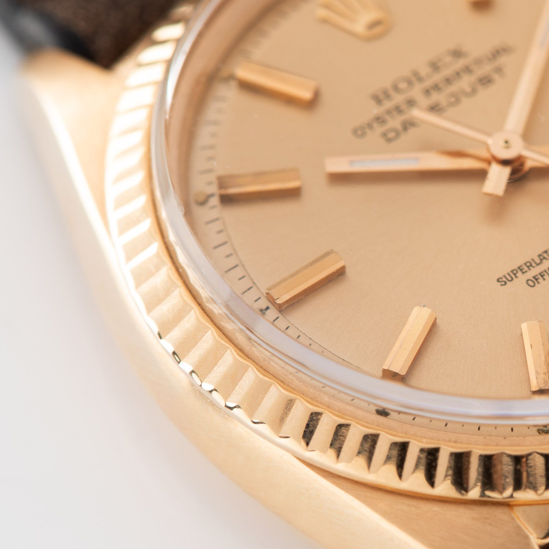 Rolex Datejust Rose Gold 1601 Rose Dial Punched Papers