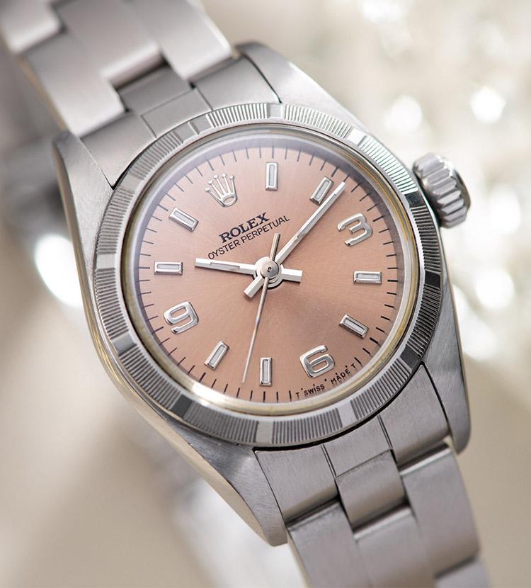 Rolex Oyster Perpetual Lady Ref 67230 Salmon Dial