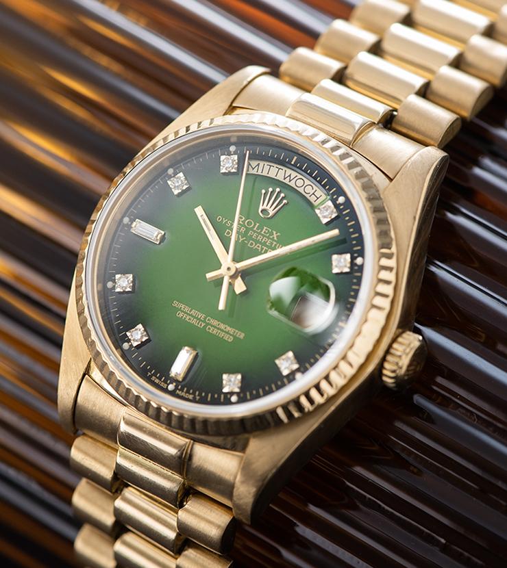 Rolex Day-Date Green Dégradé Dial 18038