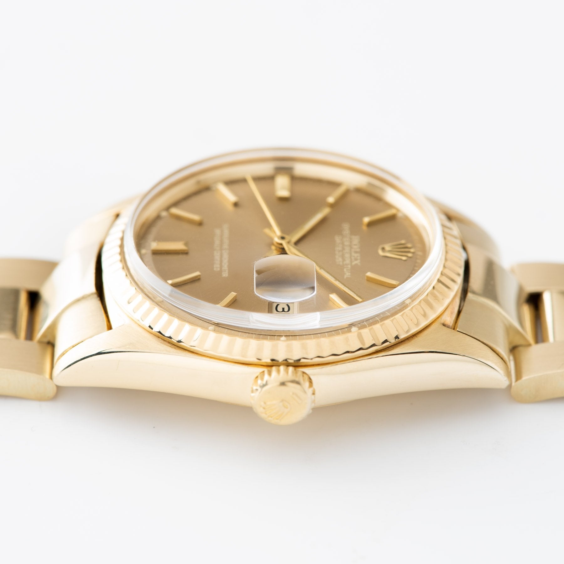 Rolex Datejust 14kt Yellow Gold 1601 Tobacco Dial