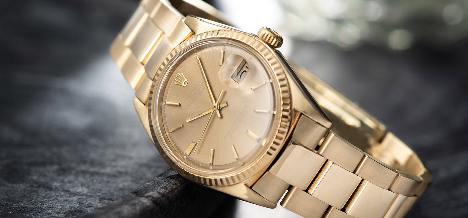 Rolex Datejust 14kt Yellow Gold 1601 Tobacco Dial