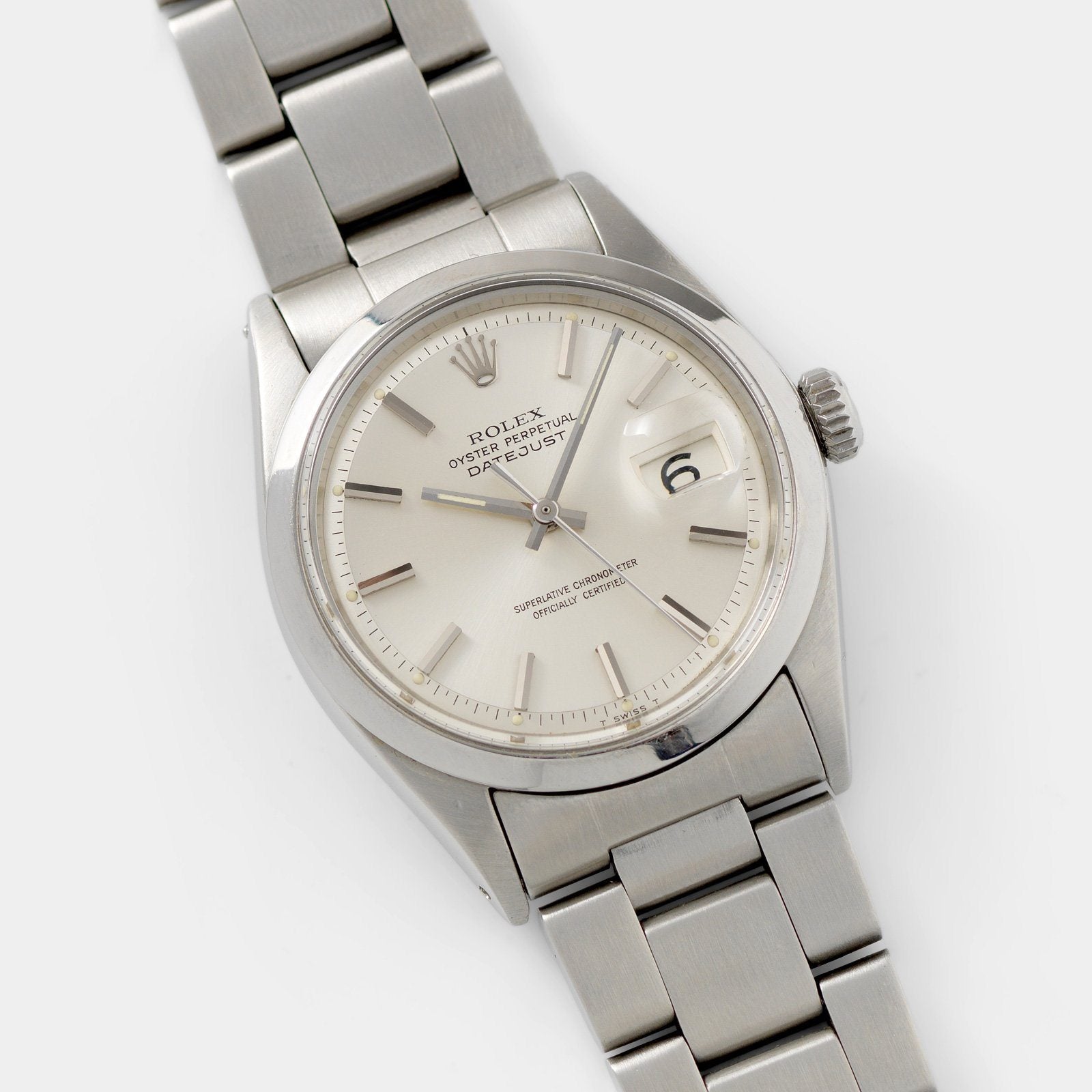 Rolex Datejust Reference 1600 Silver Dial