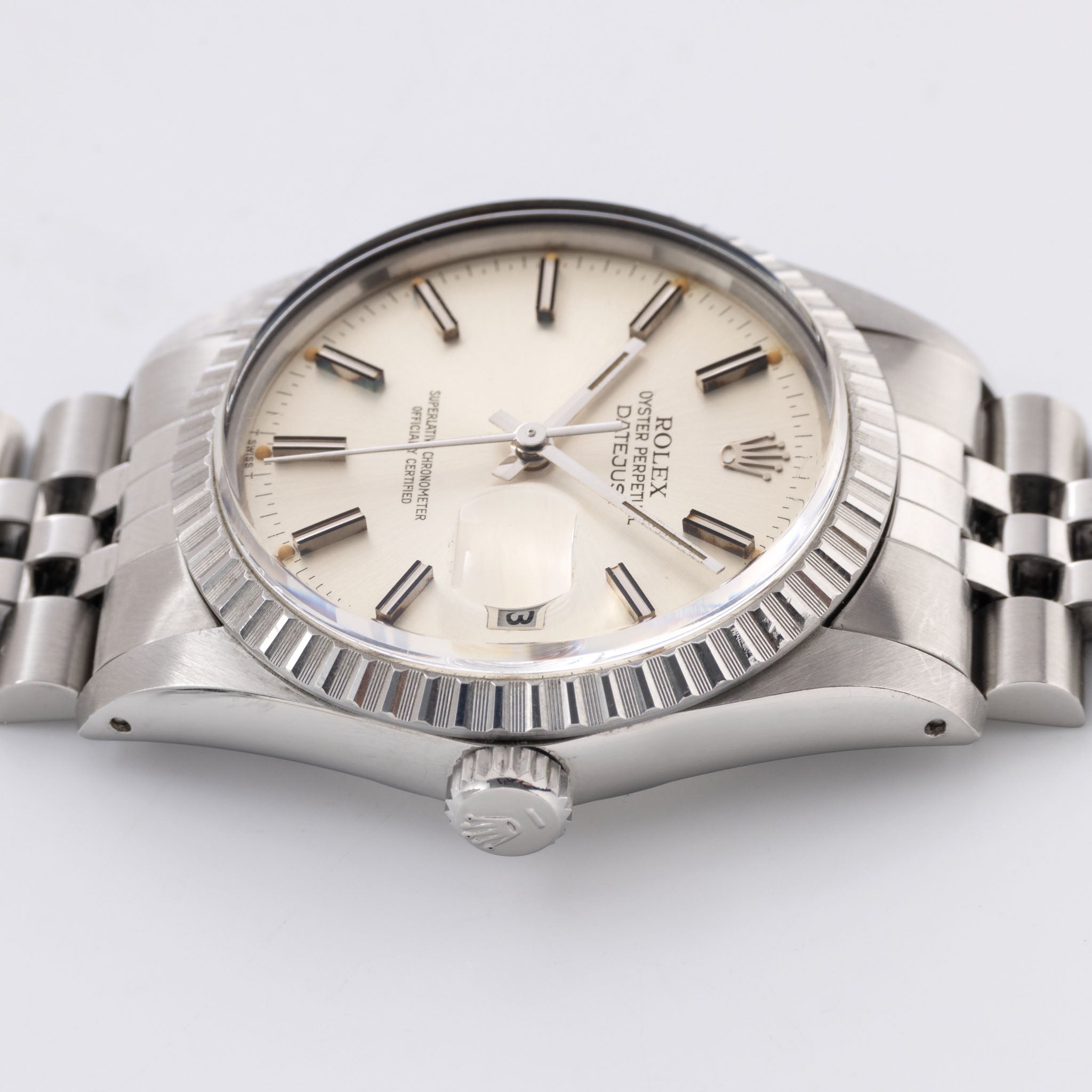 Rolex Datejust 16030 Patina Silver Dial with Rolex papers