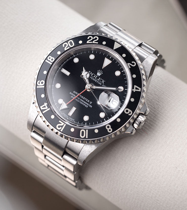 Rolex GMT-Master 2 16710 Black Serif Bezel SWISS MADE Dial