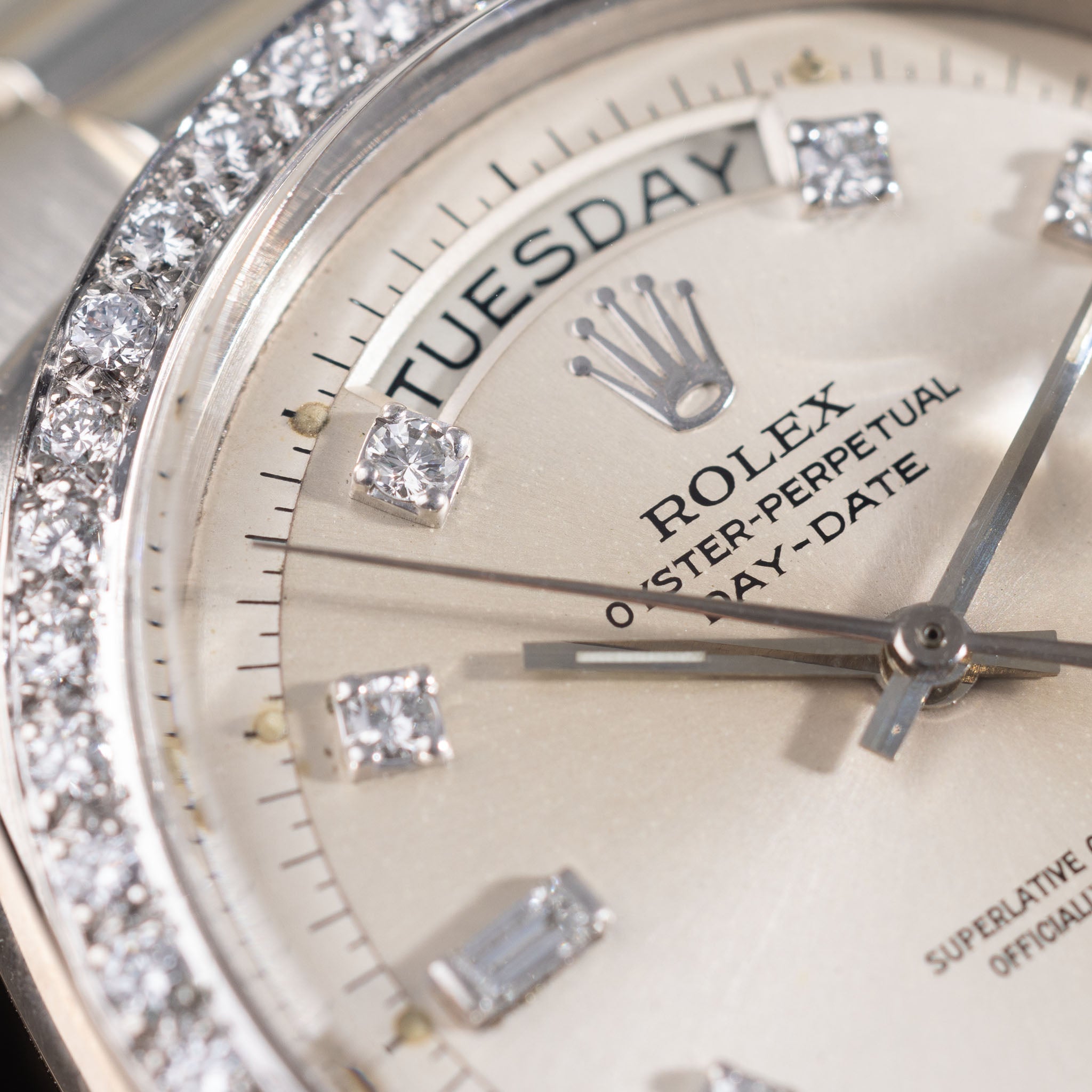 Rolex Day-Date White Gold Diamond Set Dial ref 1803