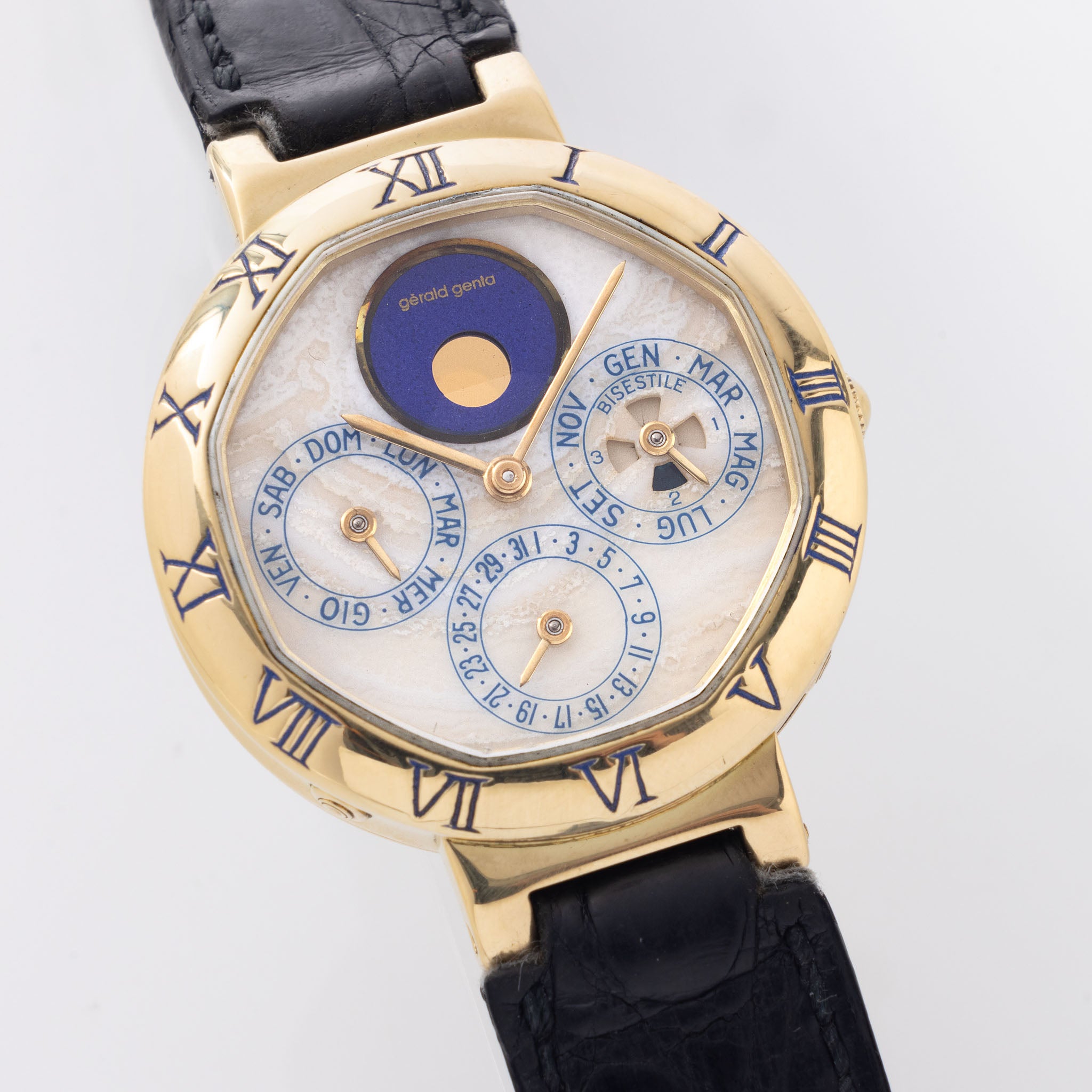 Gerald Genta "Success" Perpetual Calendar Moonphase 18kt Yellow Gold Ref G2994.7