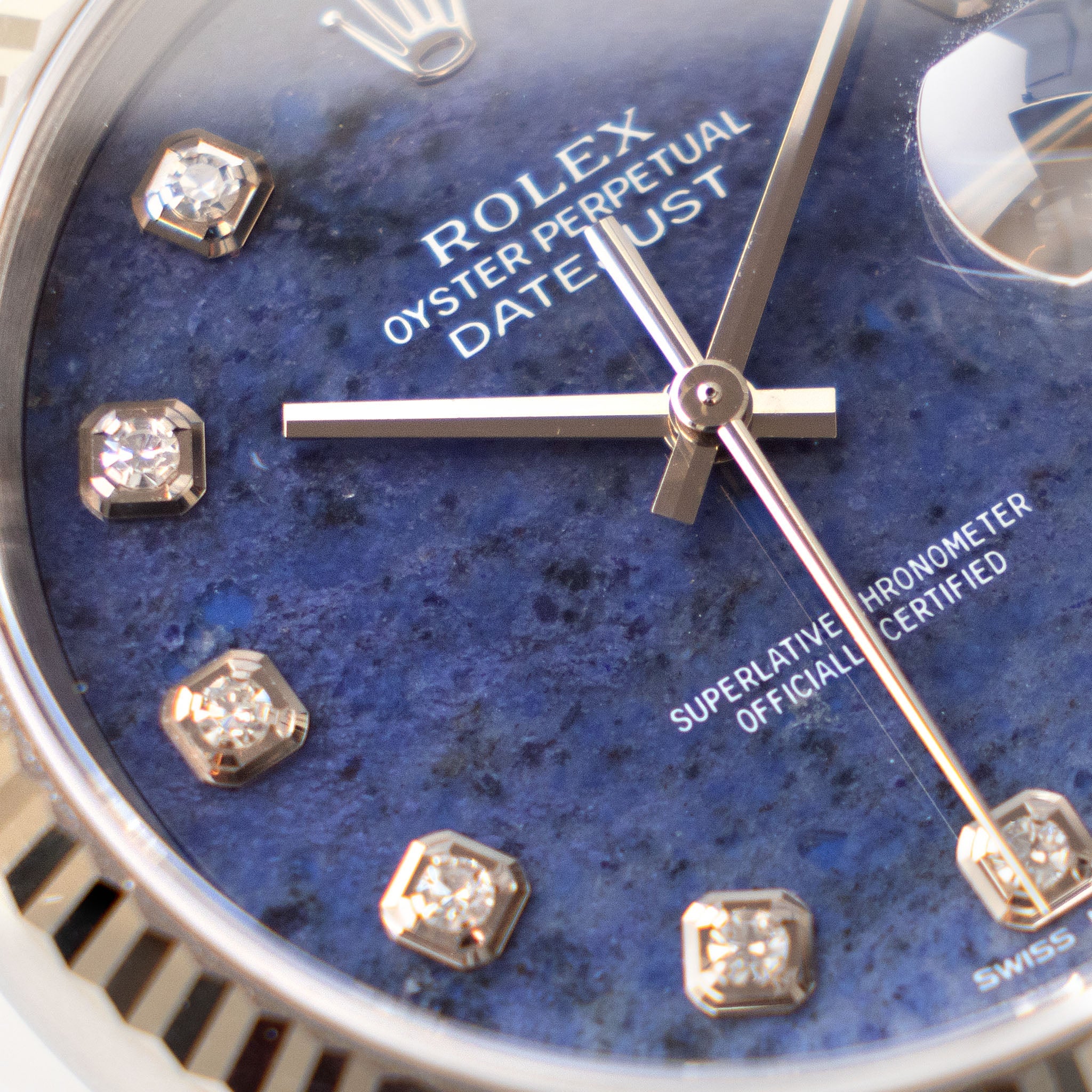 Rolex Datejust Sodalite Dial Ref 16234 Box and Papers set