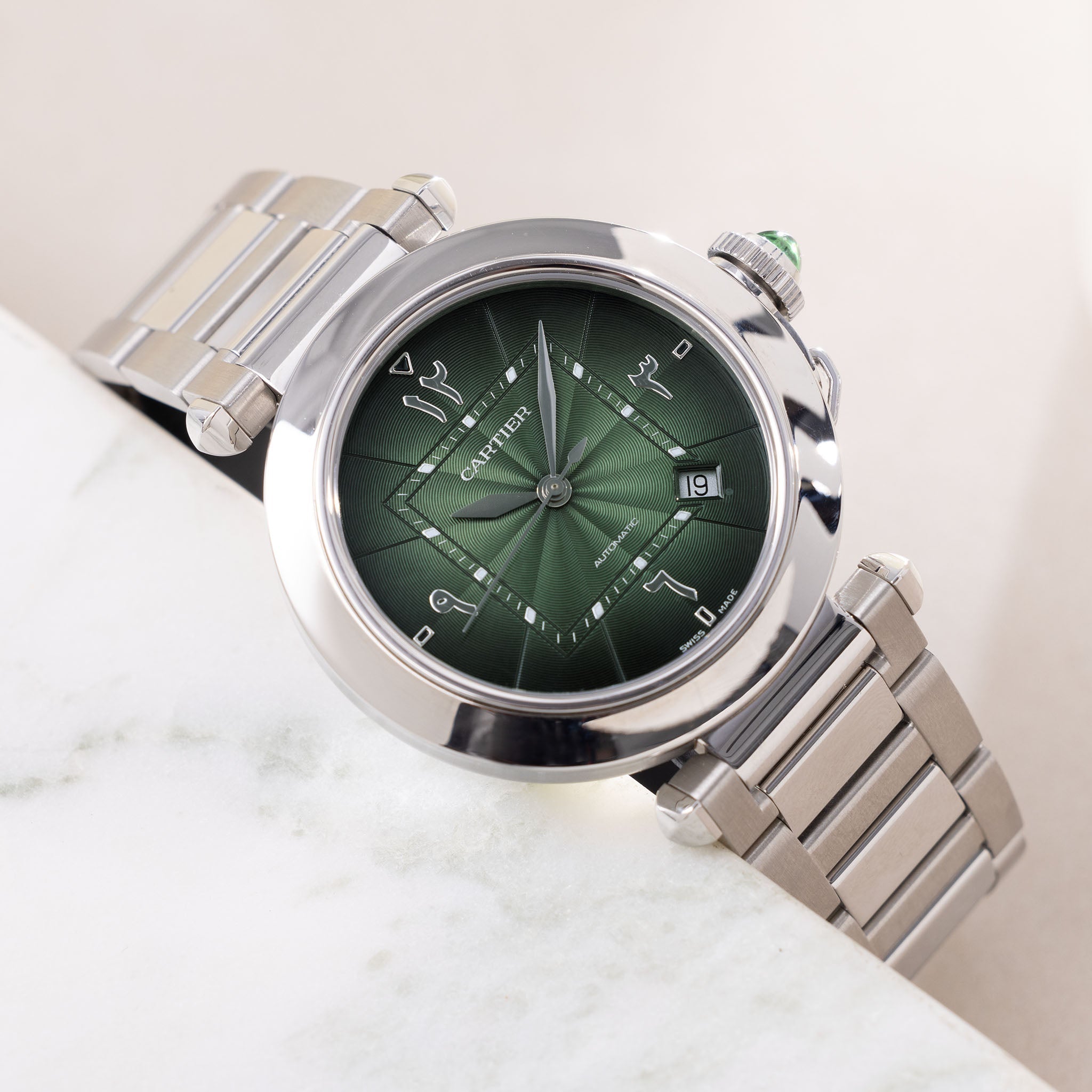 Cartier Pasha Green Middle East limited Edition with Warranty Card