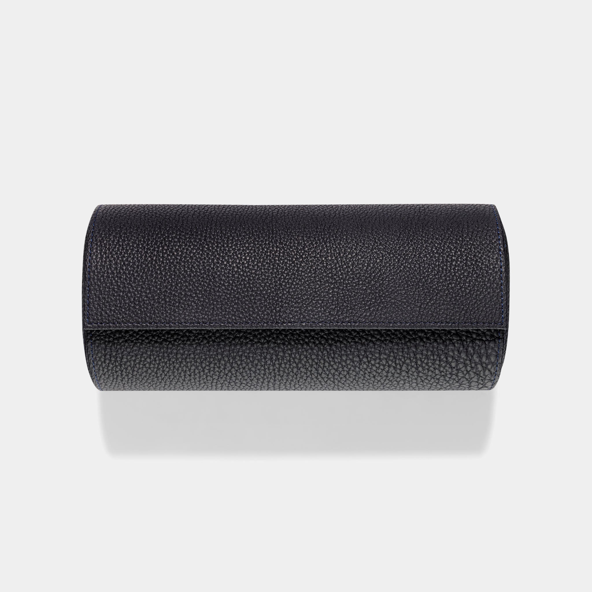 Oval 3 Watch Black Leather Watch Box