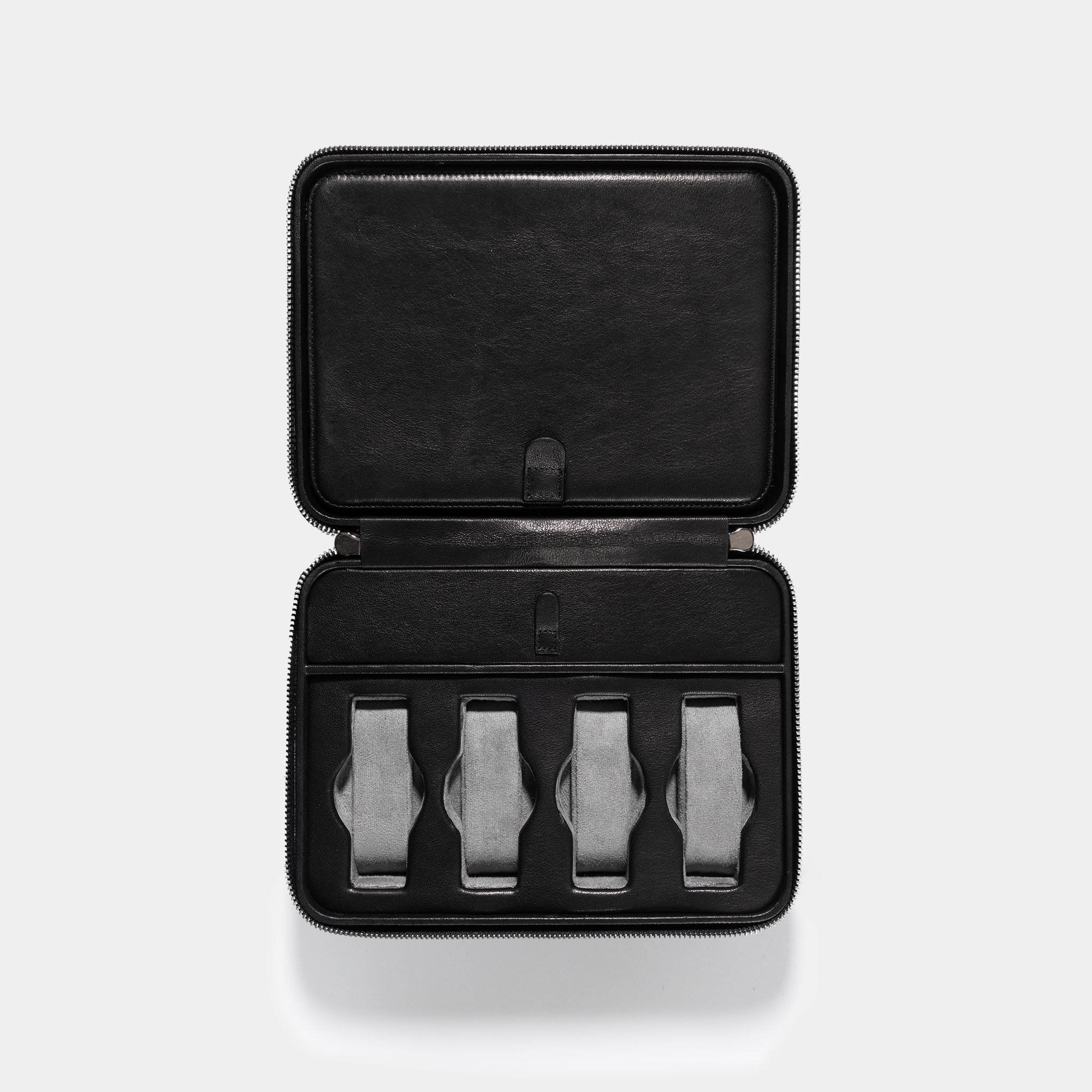 Black Luxury Leather Watch Box by JPM