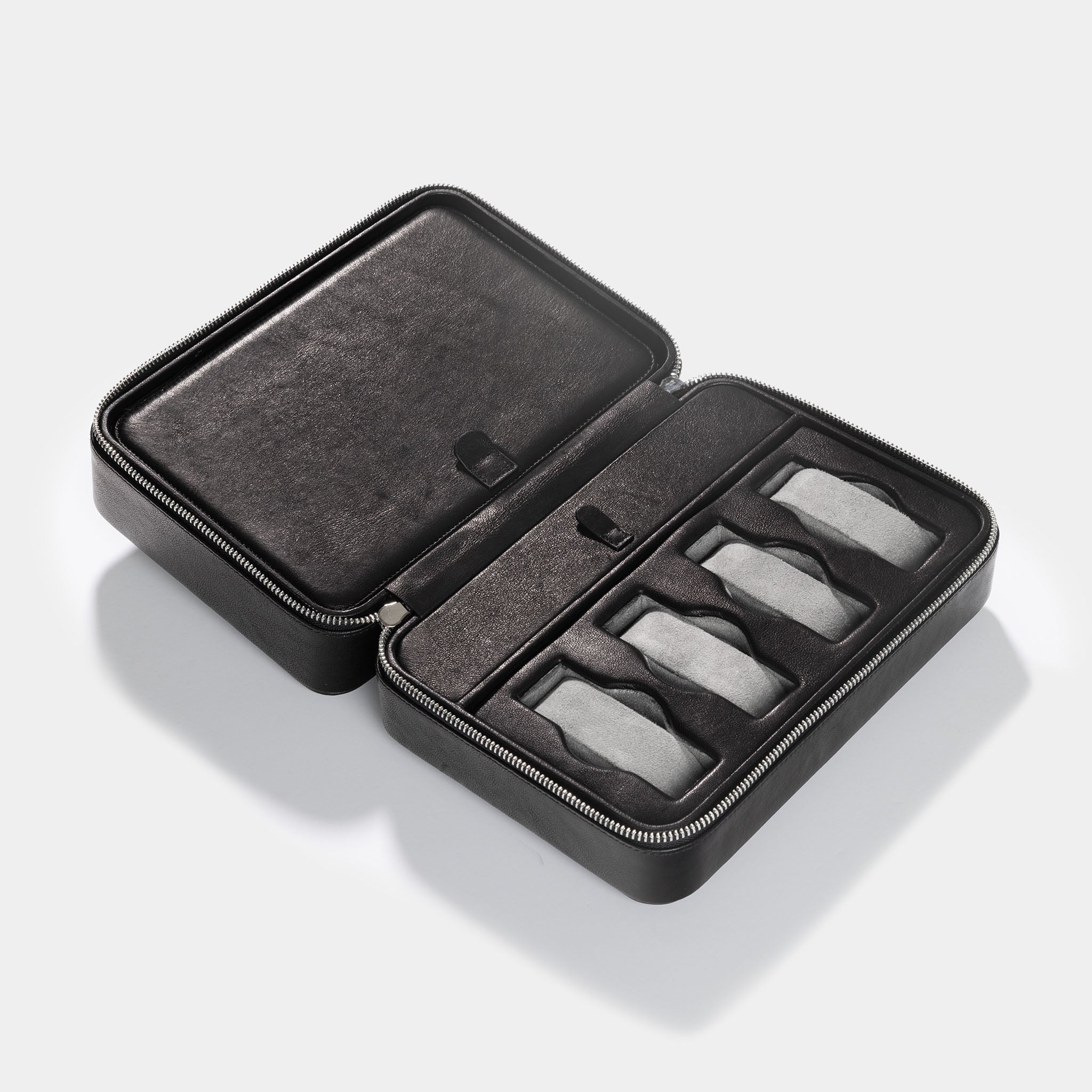 Black Luxury Leather Watch Box by JPM