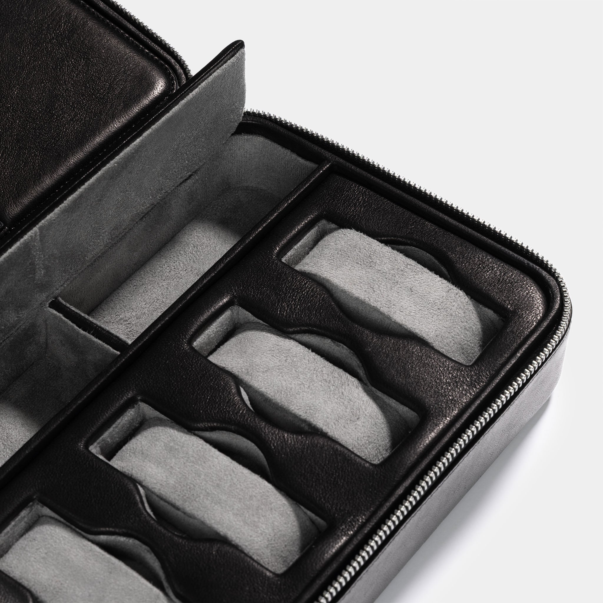 Black Luxury Leather Watch Box by JPM